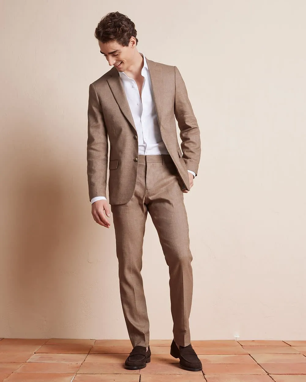 Slim Fit Stretch Linen Blazer sold by RW&CO. product image thumbnail 2