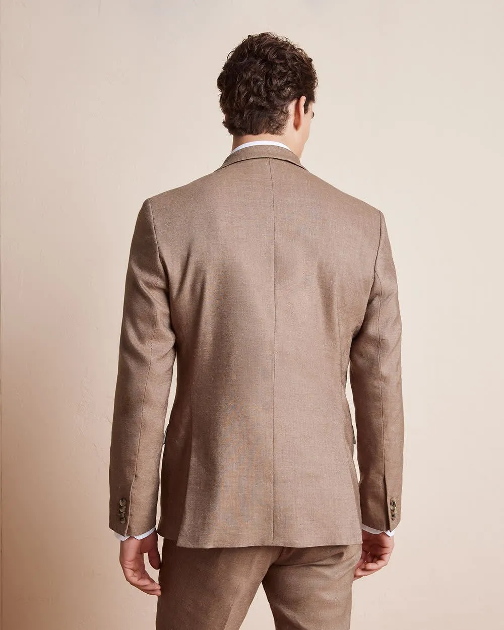 Slim Fit Stretch Linen Blazer sold by RW&CO. product image thumbnail 3