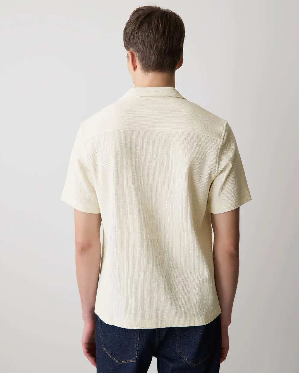 Short-Sleeve Textured Shirt with Camp Collar sold by RW&CO. product image thumbnail 3