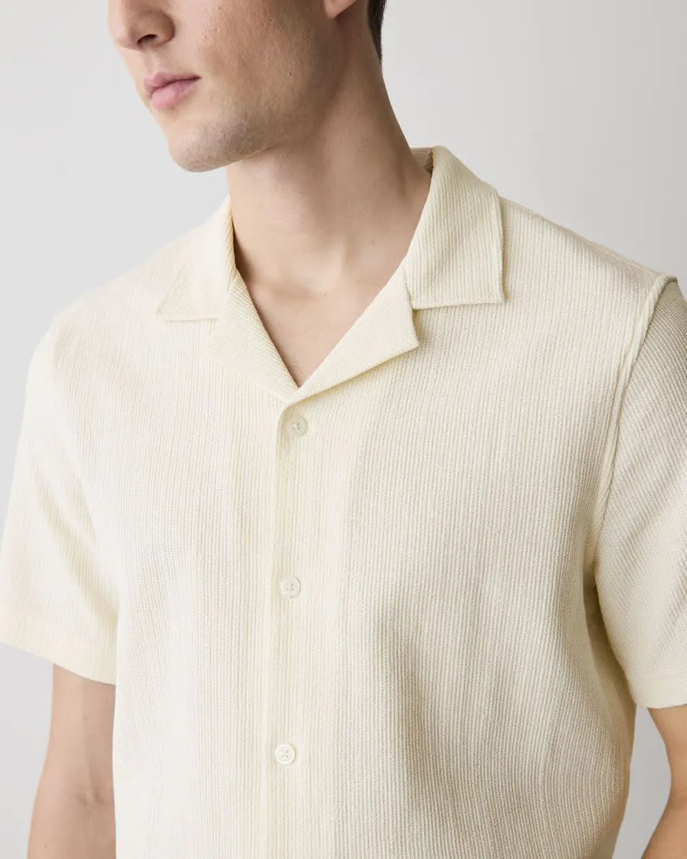 Short-Sleeve Textured Shirt with Camp Collar sold by RW&CO. product image thumbnail 4