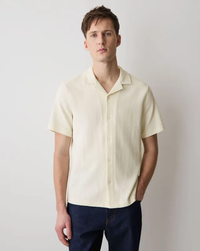 Short-Sleeve Textured Shirt with Camp Collar sold by RW&CO.