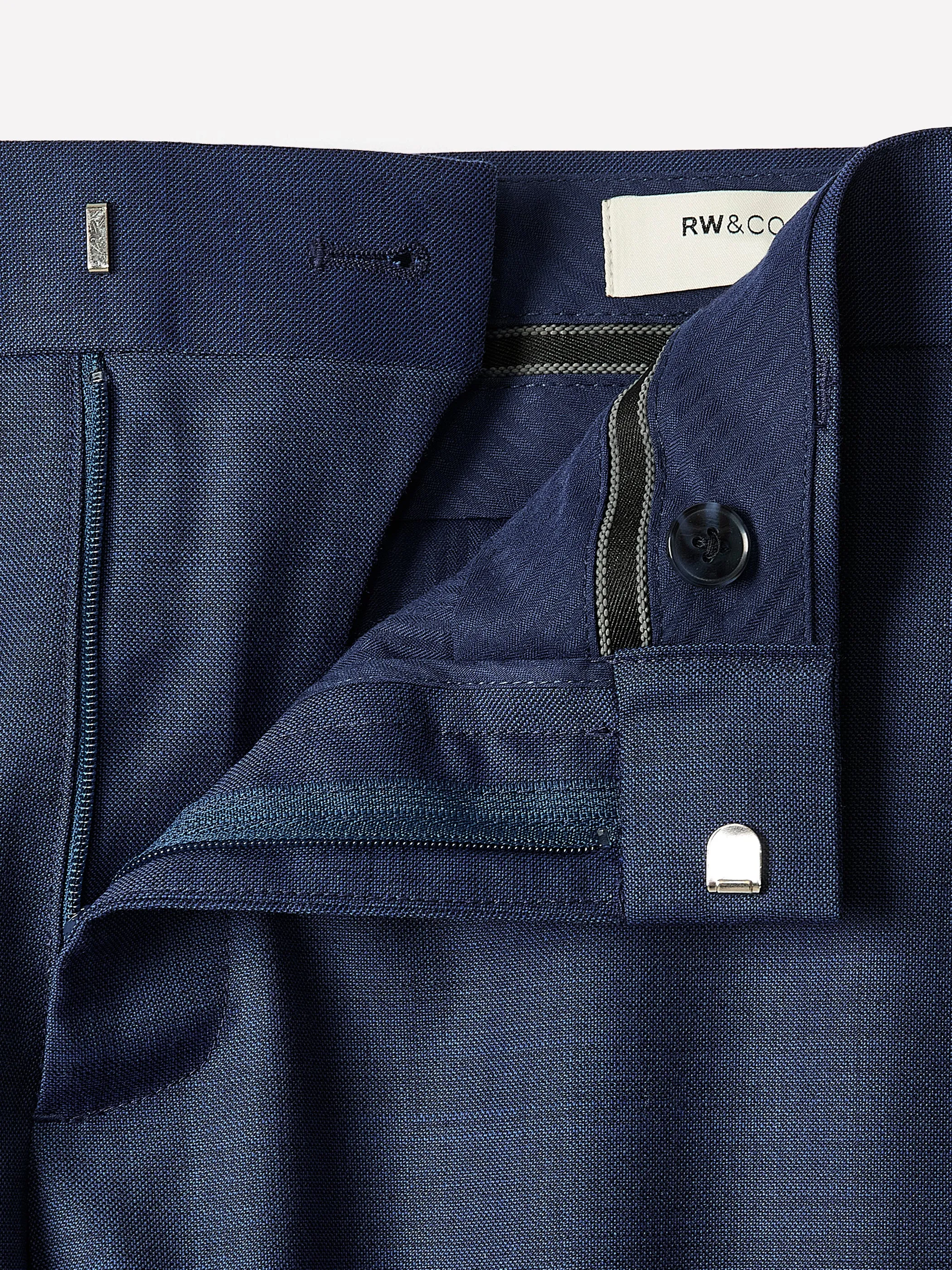 Blue Slim Fit Wool Suit Pant sold by RW&CO. product image thumbnail 4