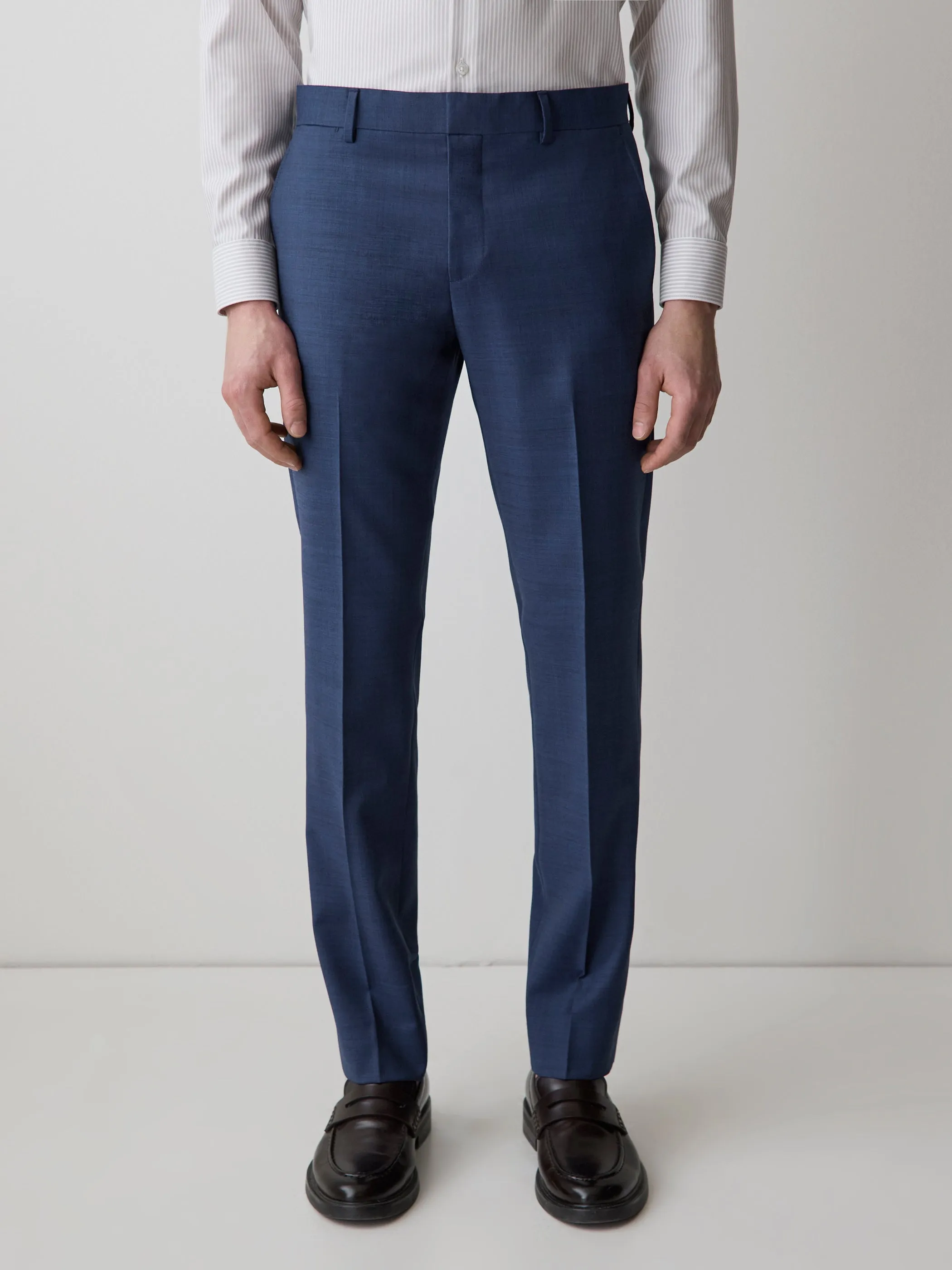 Blue Slim Fit Wool Suit Pant sold by RW&CO.