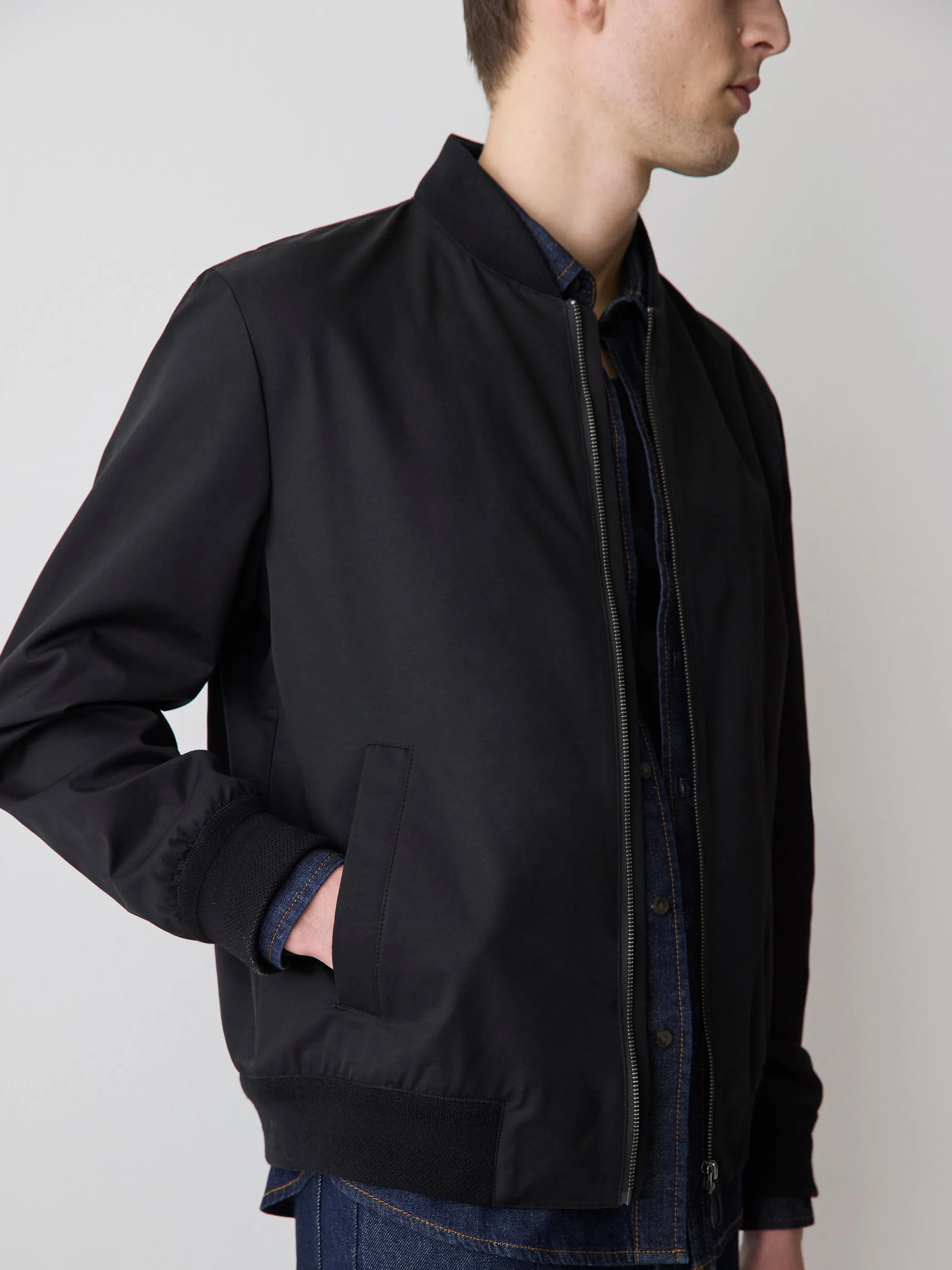 Black Twill Bomber Jacket sold by RW&CO. product image thumbnail 4