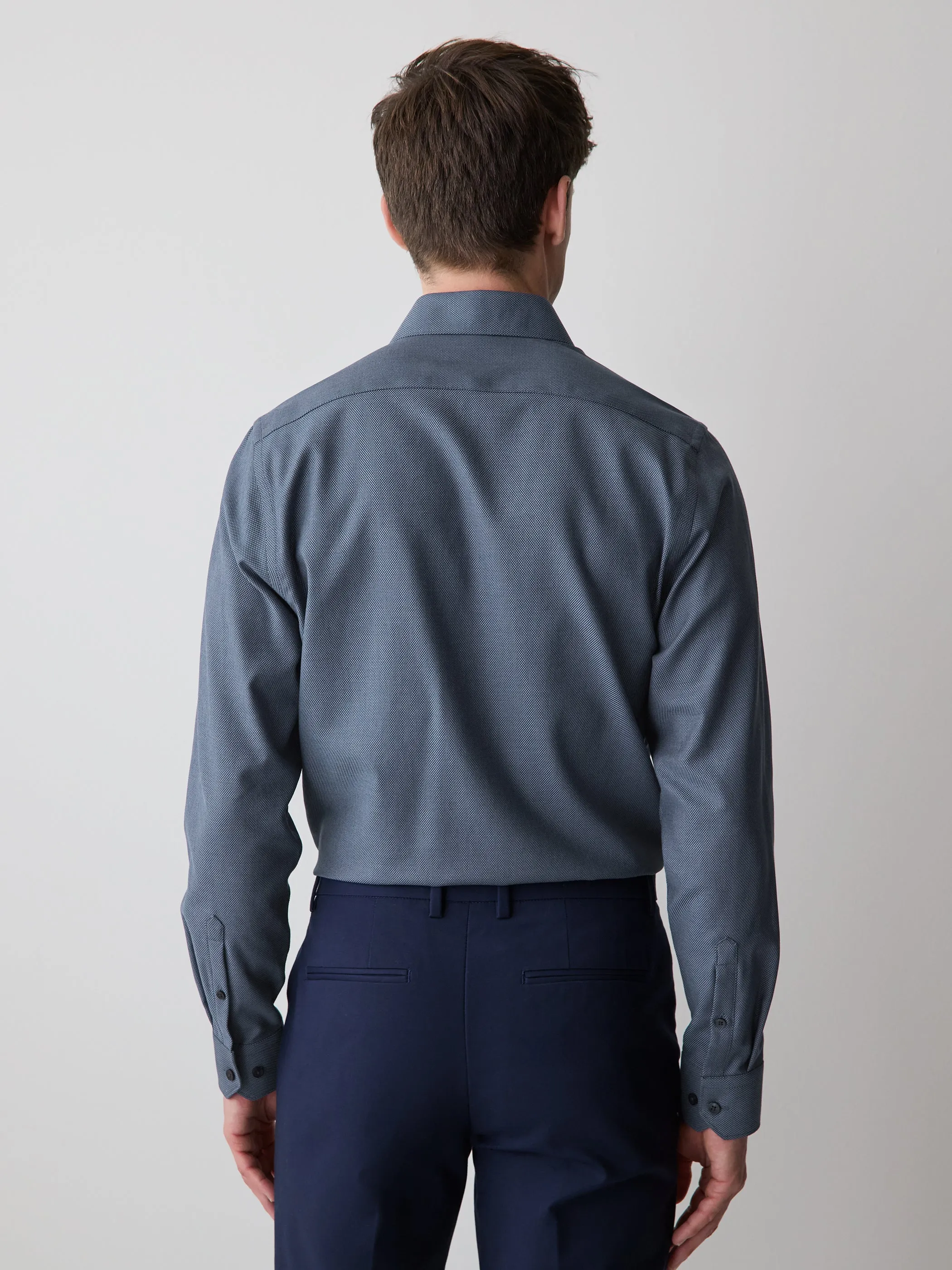 Tailored-Fit Dobby Dress Shirt sold by RW&CO. product image thumbnail 3