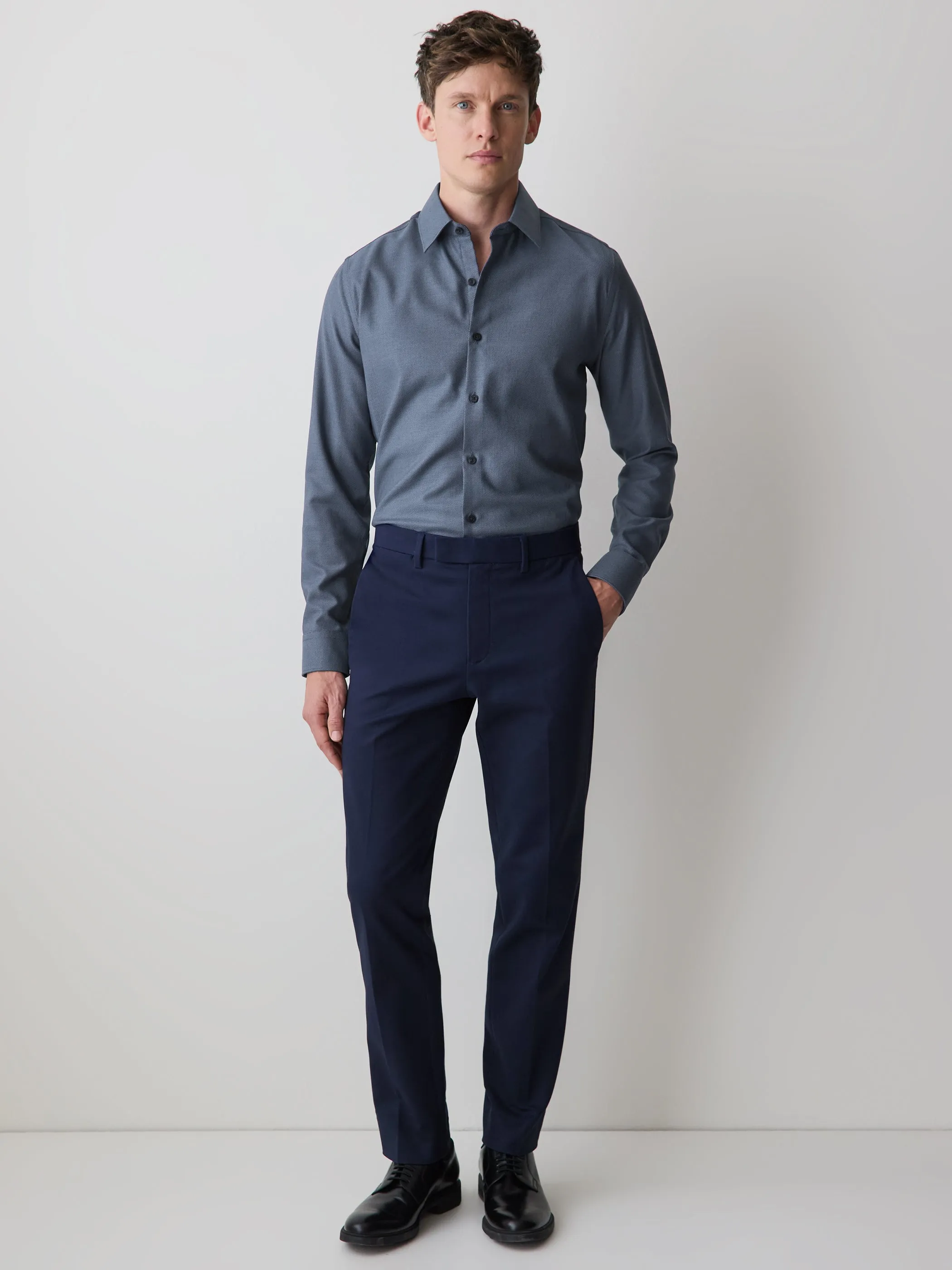 Tailored-Fit Dobby Dress Shirt sold by RW&CO. product image thumbnail 2