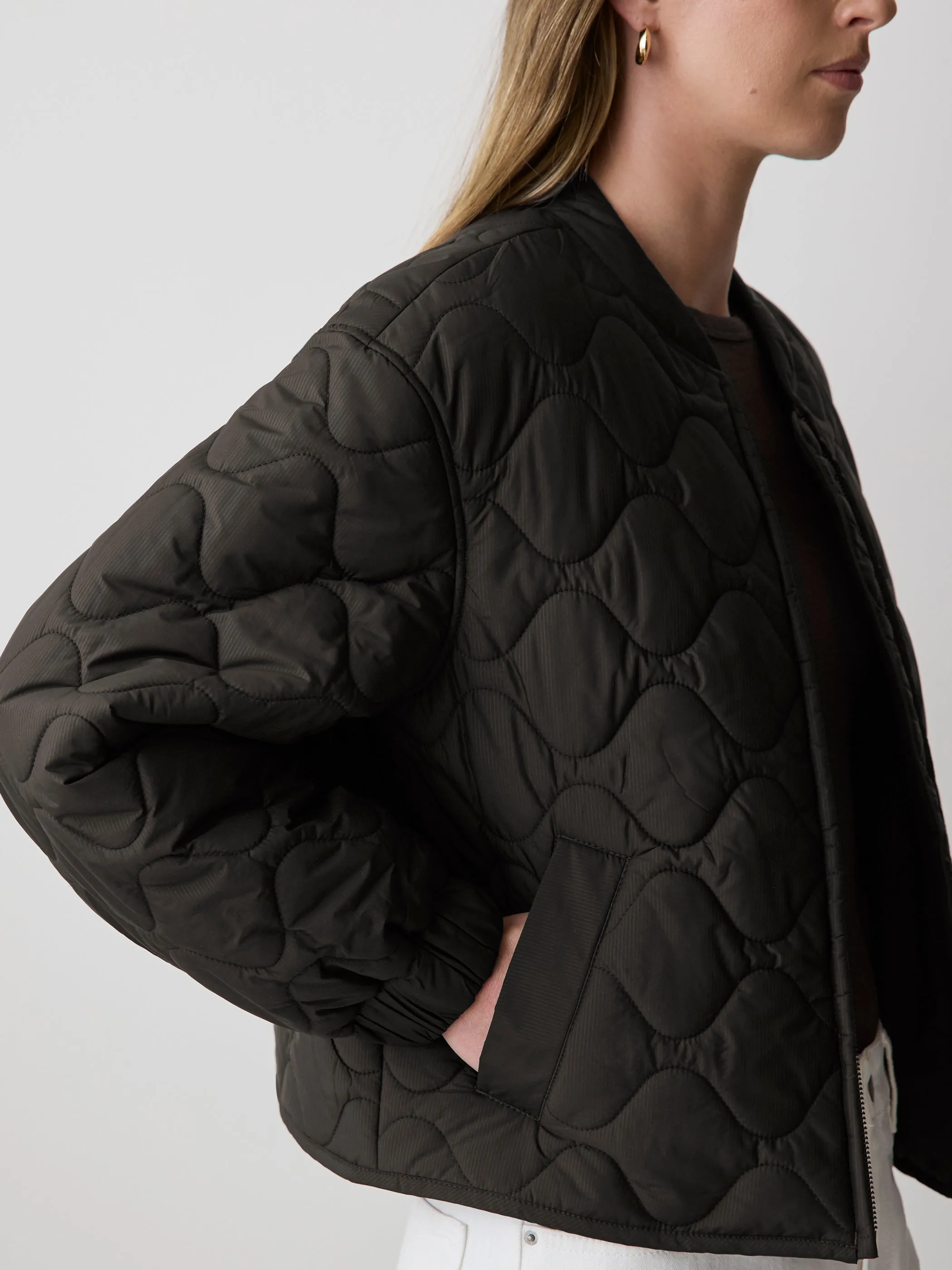 Quilted Bomber Jacket sold by RW&CO. product image thumbnail 4