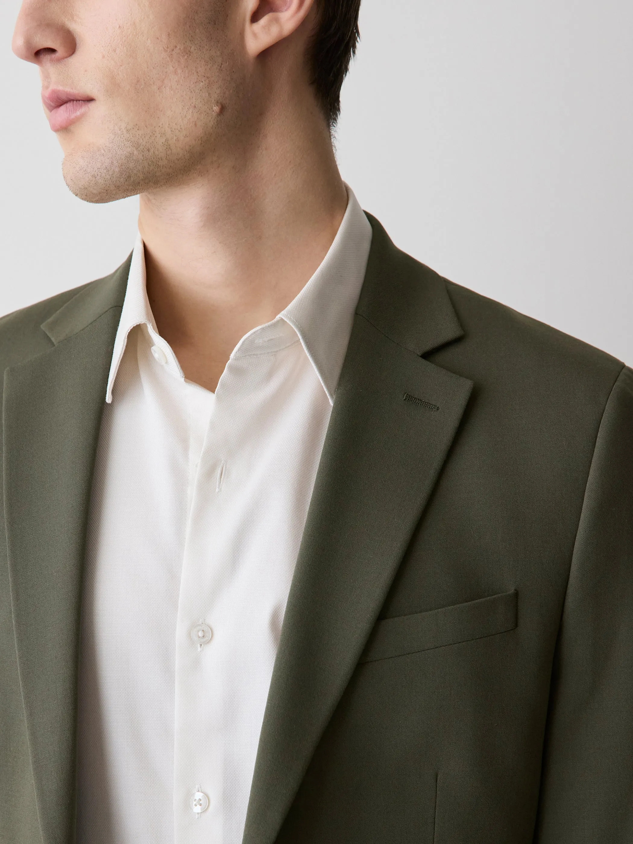 Slim Fit Dark Green Suit Blazer sold by RW&CO. product image thumbnail 4