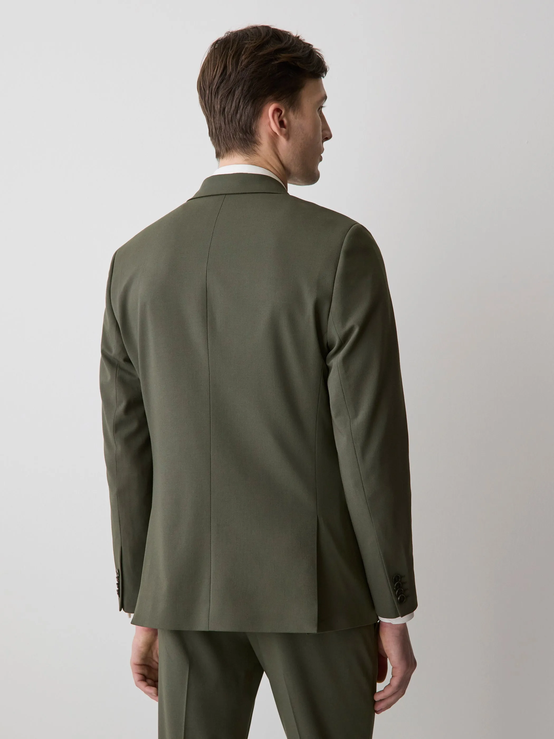 Slim Fit Dark Green Suit Blazer sold by RW&CO. product image thumbnail 3