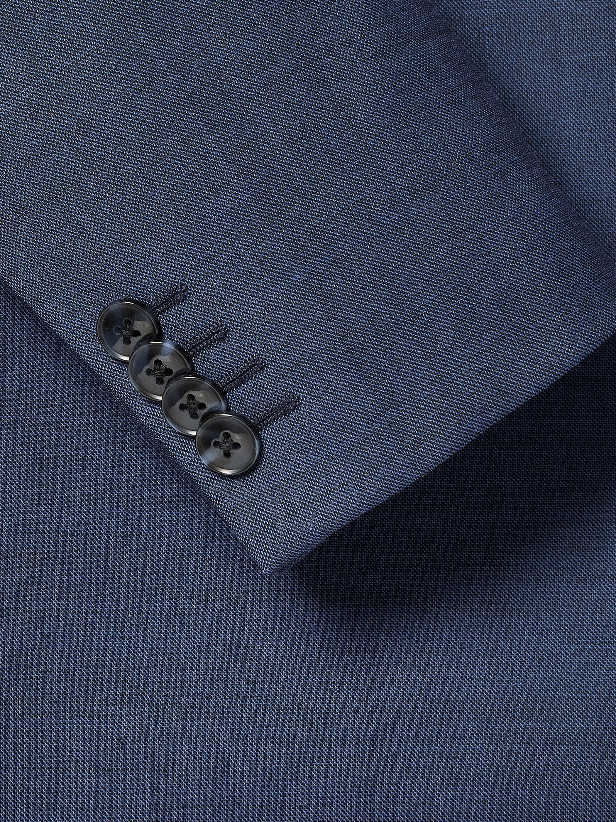 Blue Slim Fit Wool Suit Blazer sold by RW&CO. product image thumbnail 5