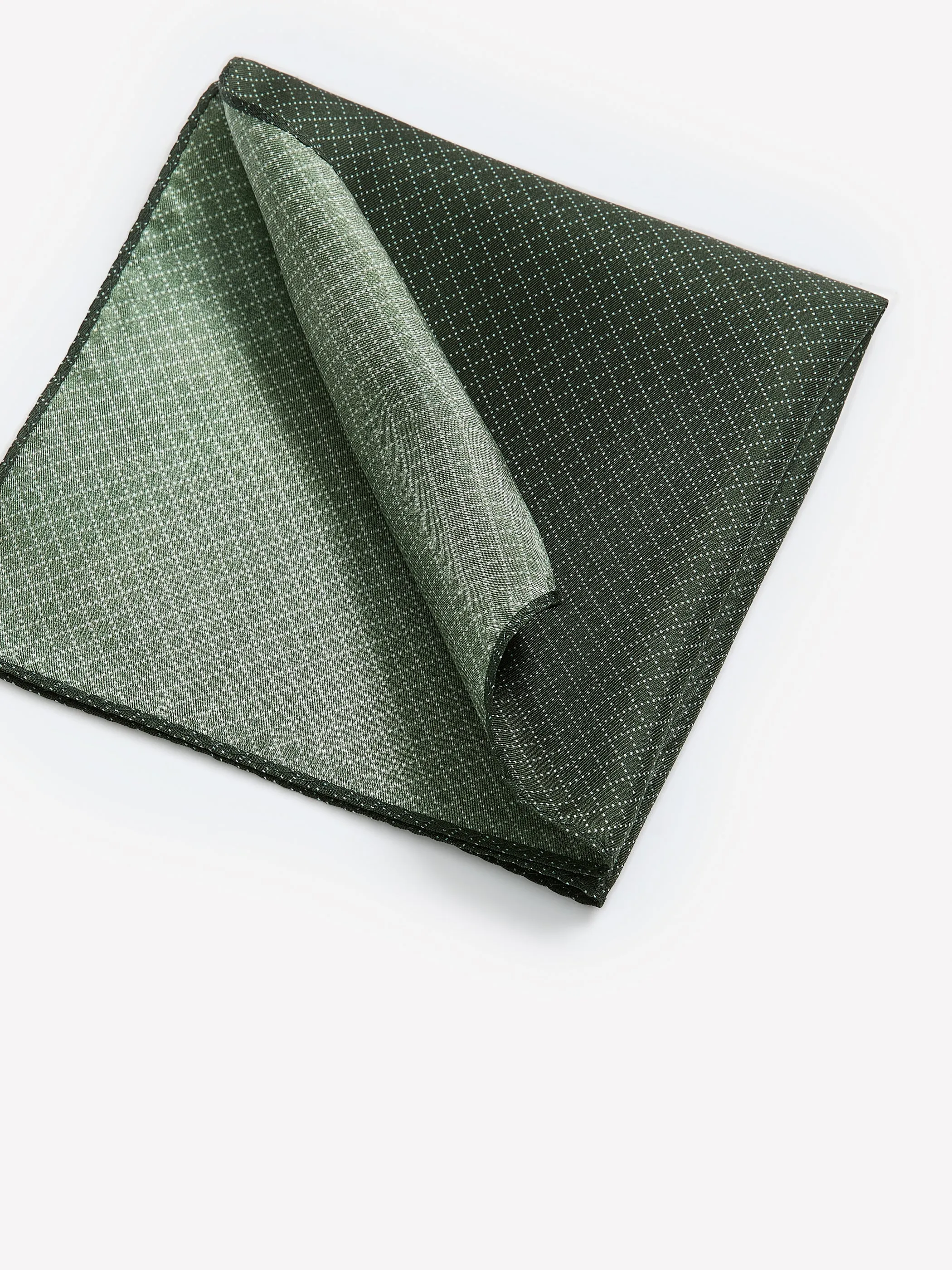 Dark Green Handkerchief with Square Geometric Pattern sold by RW&CO. product image thumbnail 2