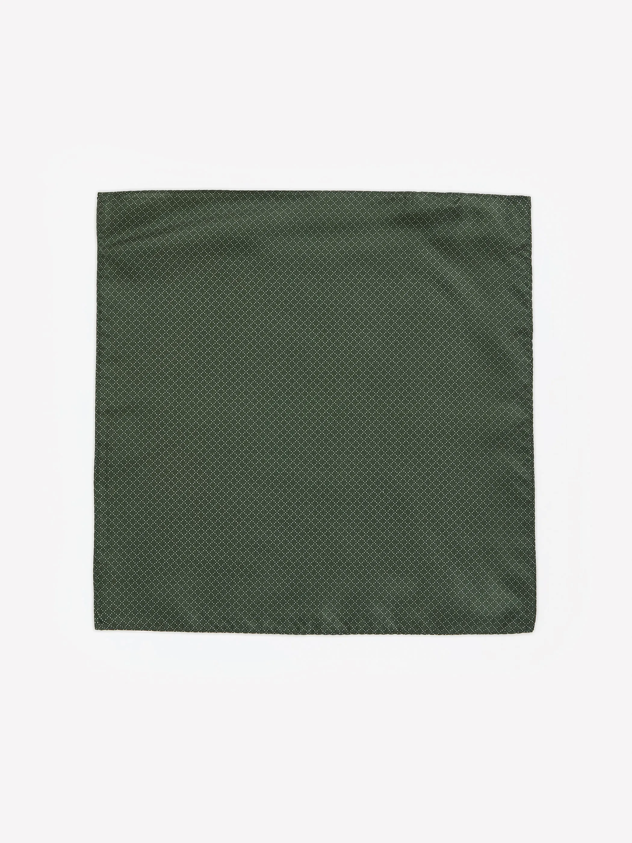 Dark Green Handkerchief with Square Geometric Pattern sold by RW&CO.
