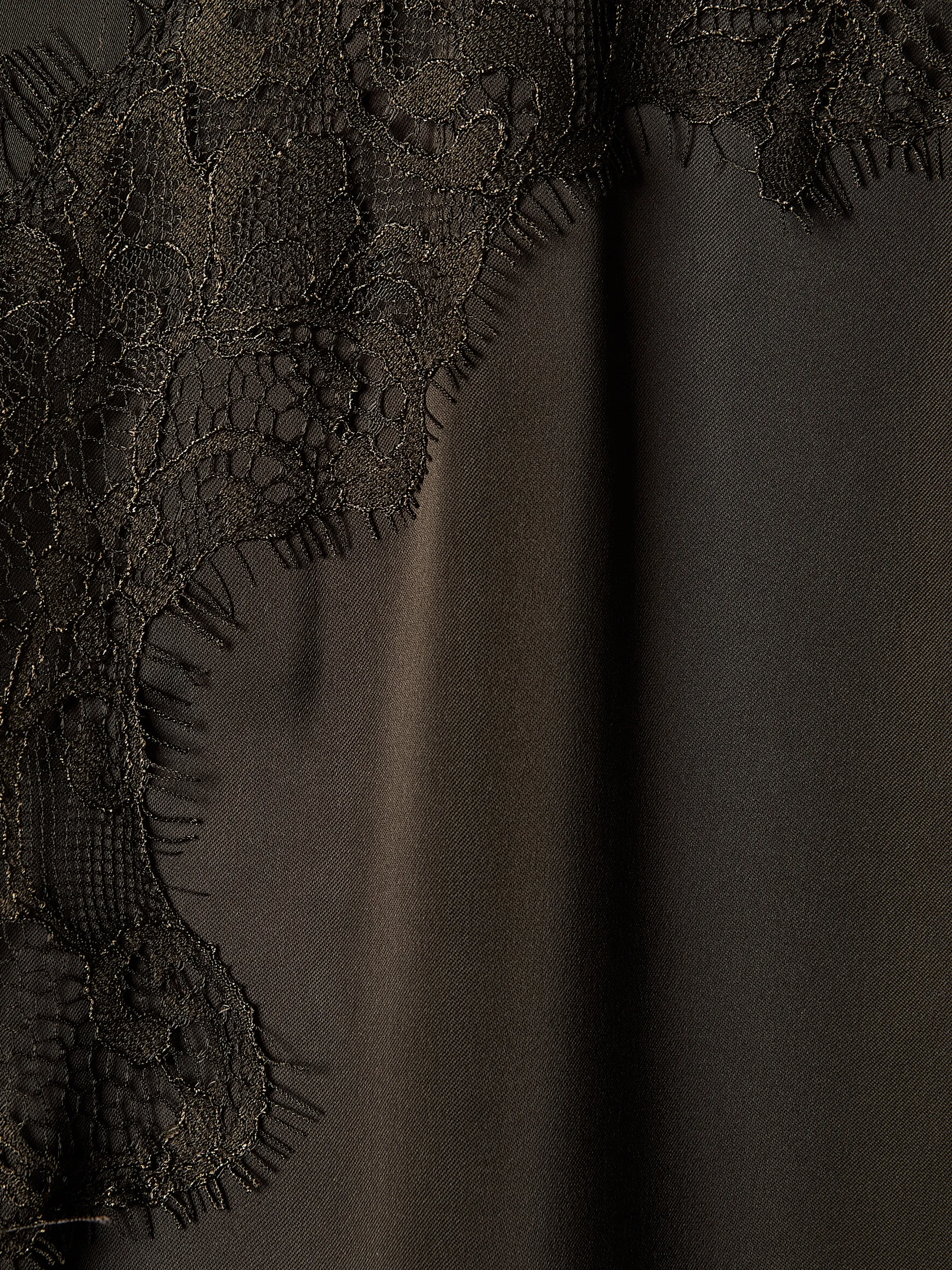 Satin Sleeveless Midi Dress with Lace Trims sold by RW&CO. product image thumbnail 5