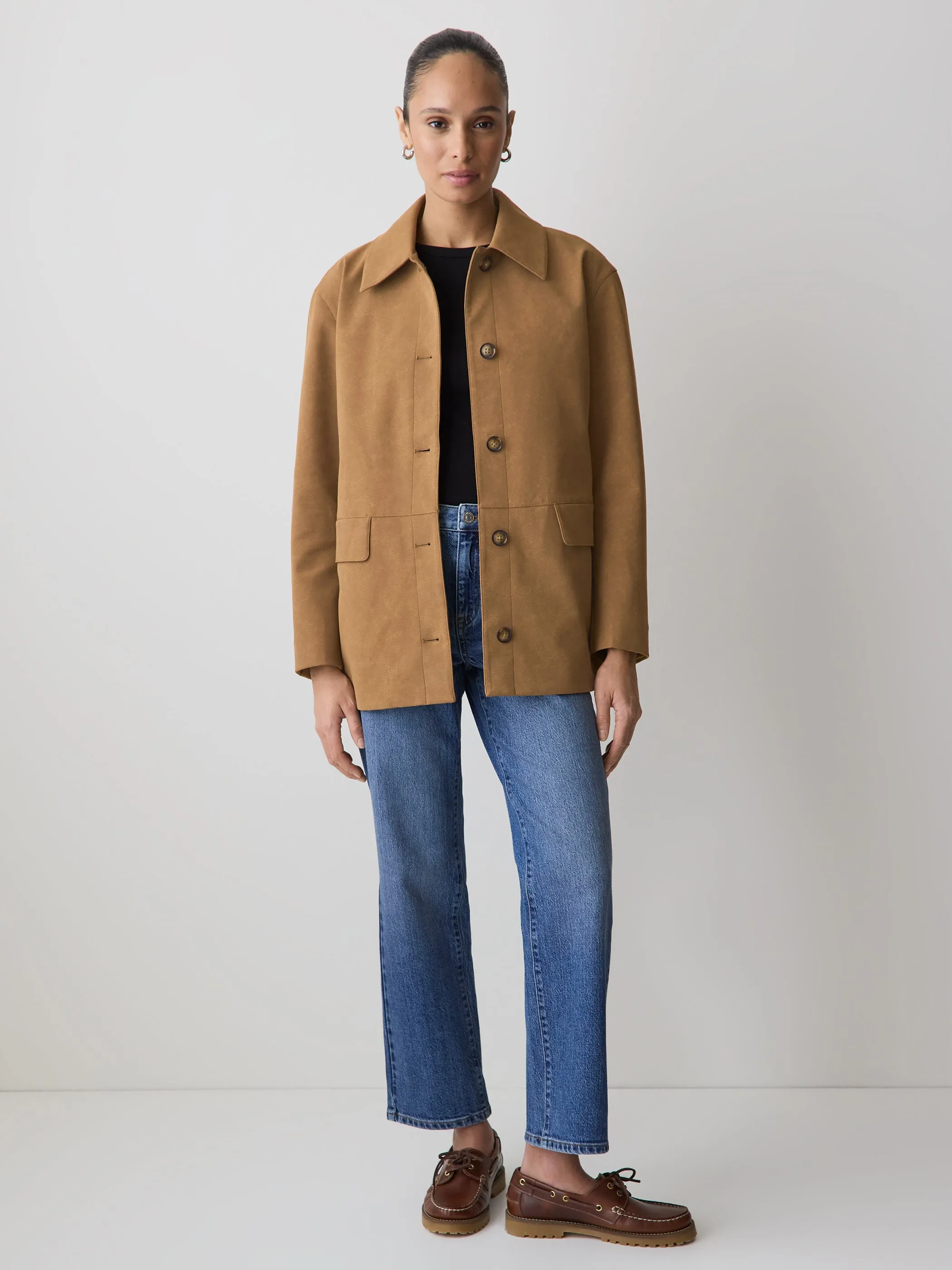 Faux Suede Jacket sold by RW&CO. product image thumbnail 2