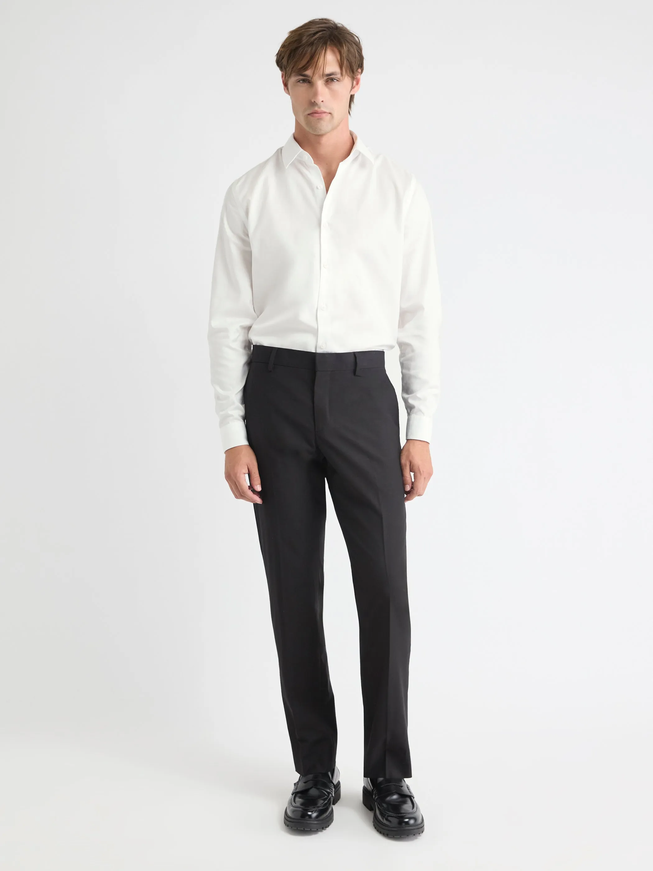 Tailored Fit Solid Twill Dress Shirt sold by RW&CO. product image thumbnail 2