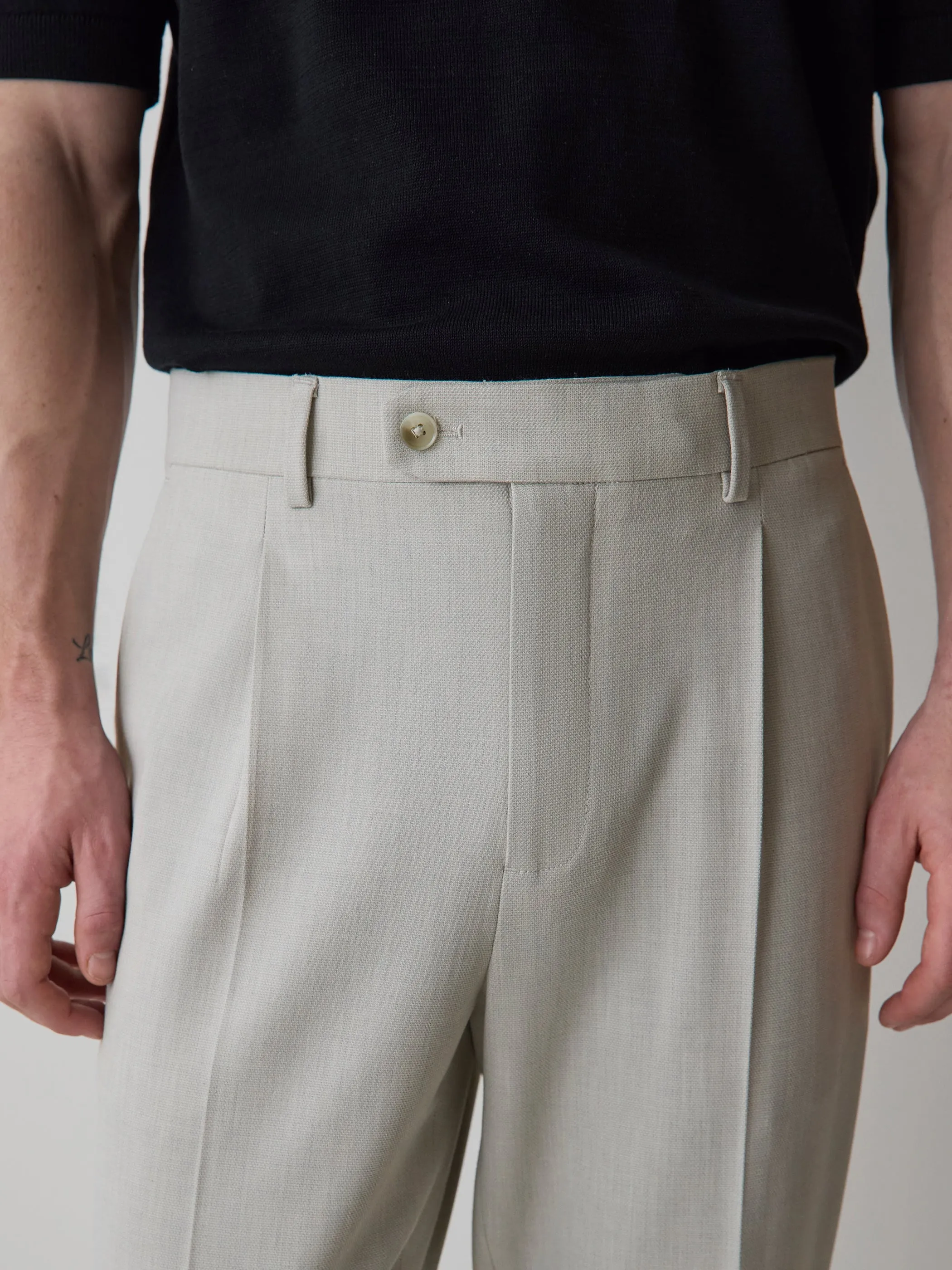 Tapered-Leg Pleated Dress Pant sold by RW&CO. product image thumbnail 4