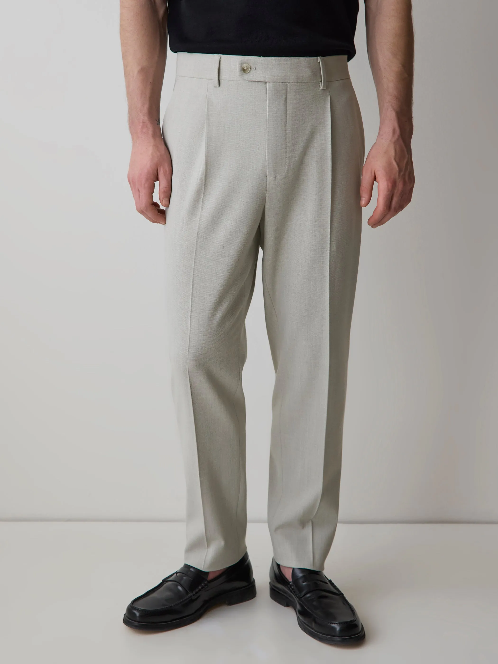 Tapered-Leg Pleated Dress Pant sold by RW&CO.