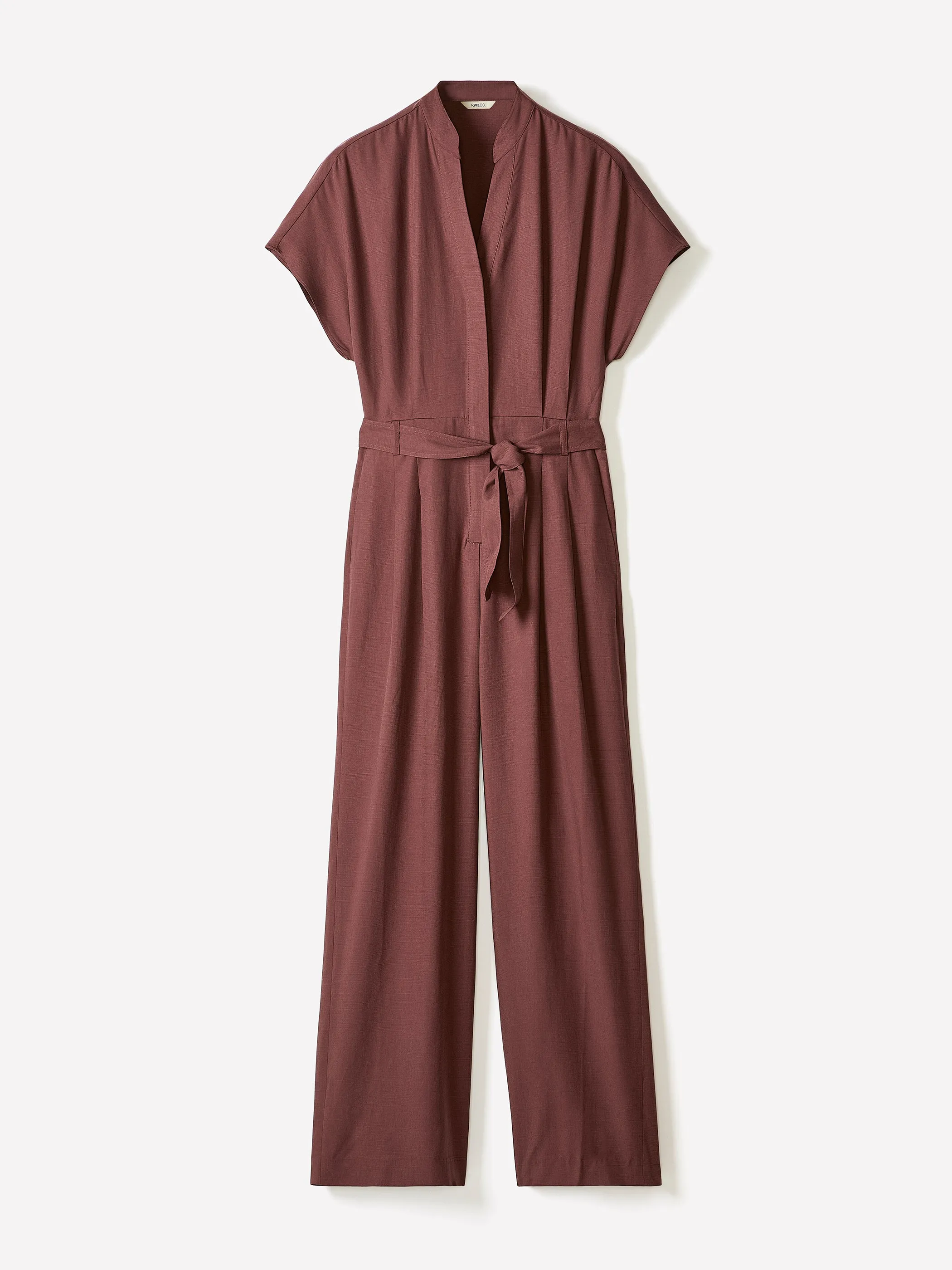 Short-Sleeve Wide-Leg Jumpsuit with Cut-Out Detail sold by RW&CO. product image thumbnail 5