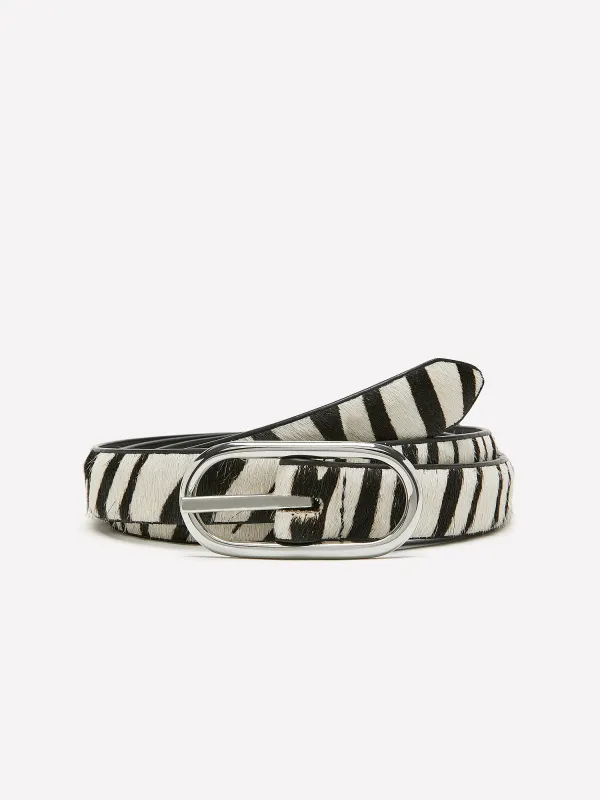 Leather Belt with Zebra Print sold by RW&CO.