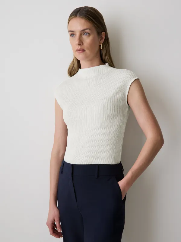 Sleeveless Funnel-Neck Textured Top made by RW&CO.