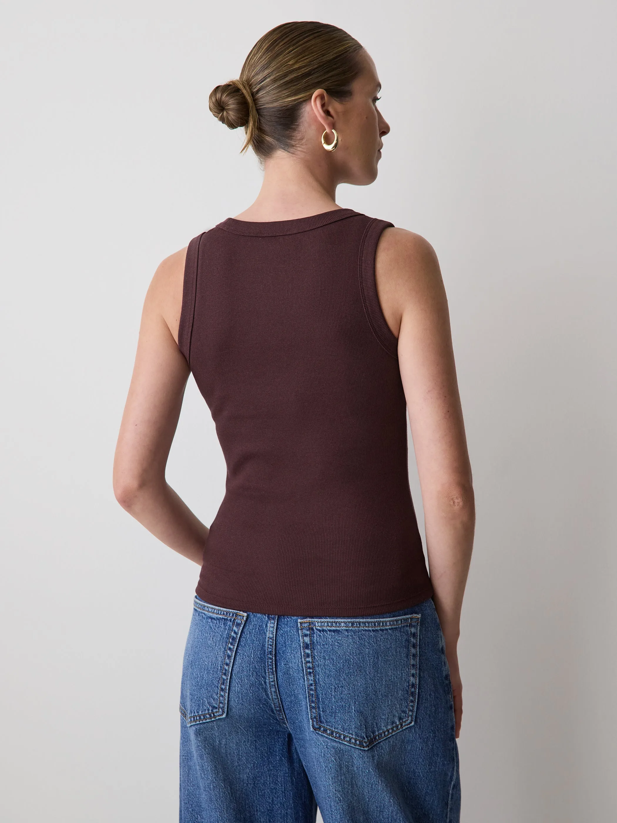Scoop-Neck Ribbed Tank sold by RW&CO. product image thumbnail 3