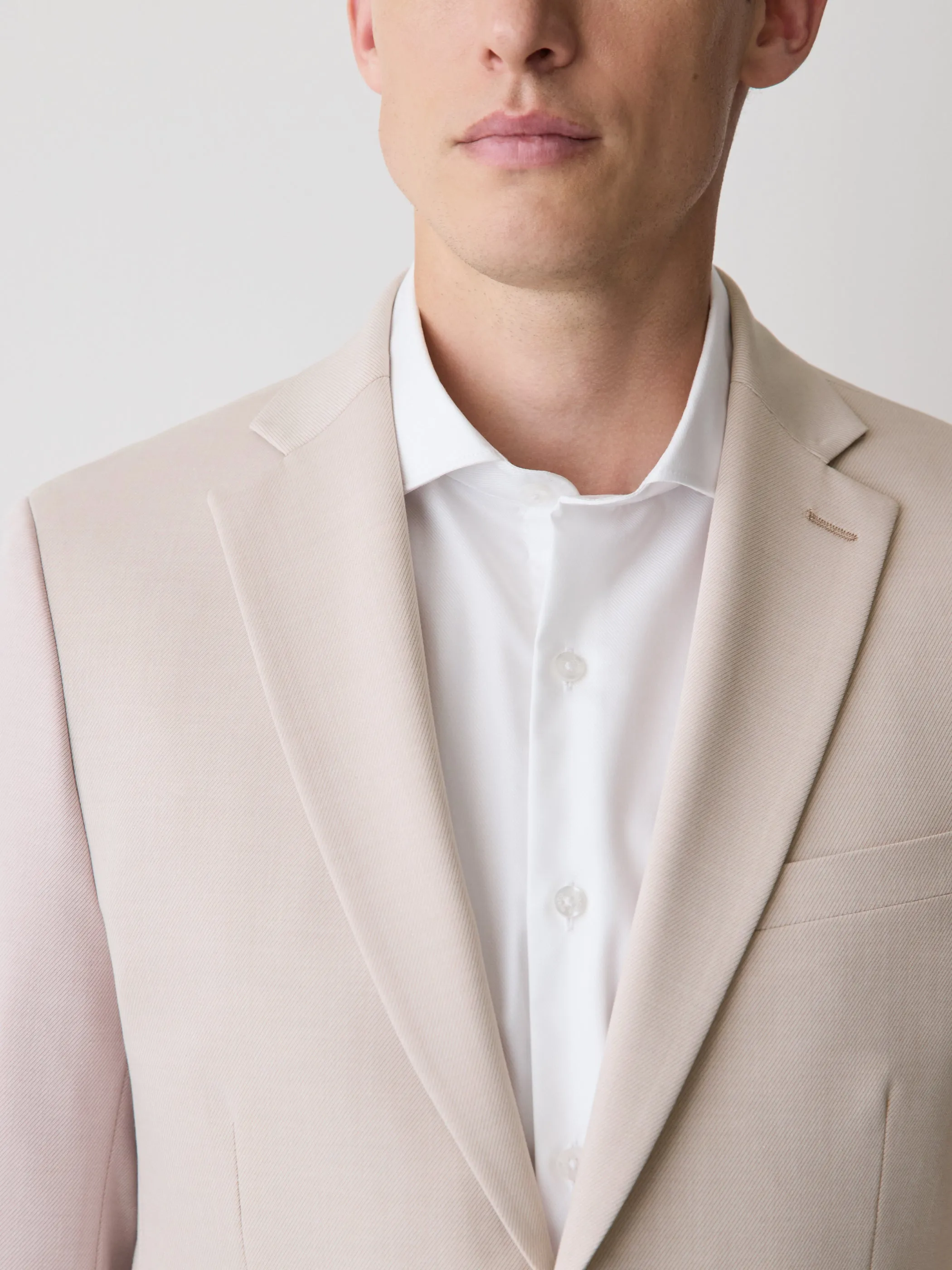 Slim-Fit Light Pink Suit Blazer sold by RW&CO. product image thumbnail 4