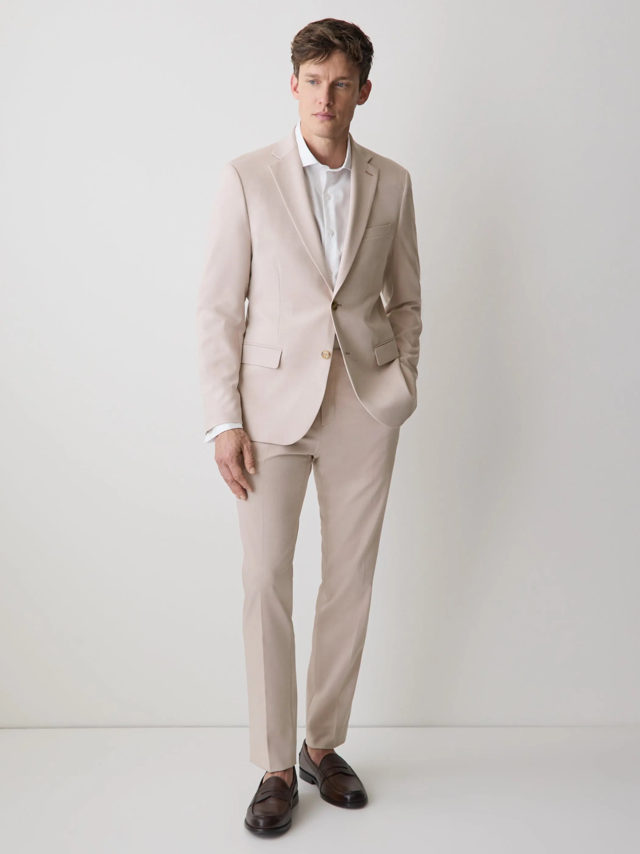 Slim-Fit Light Pink Suit Blazer sold by RW&CO.