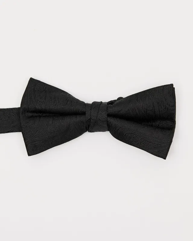 Paisley Black on Black Bow Tie made by RW&CO.