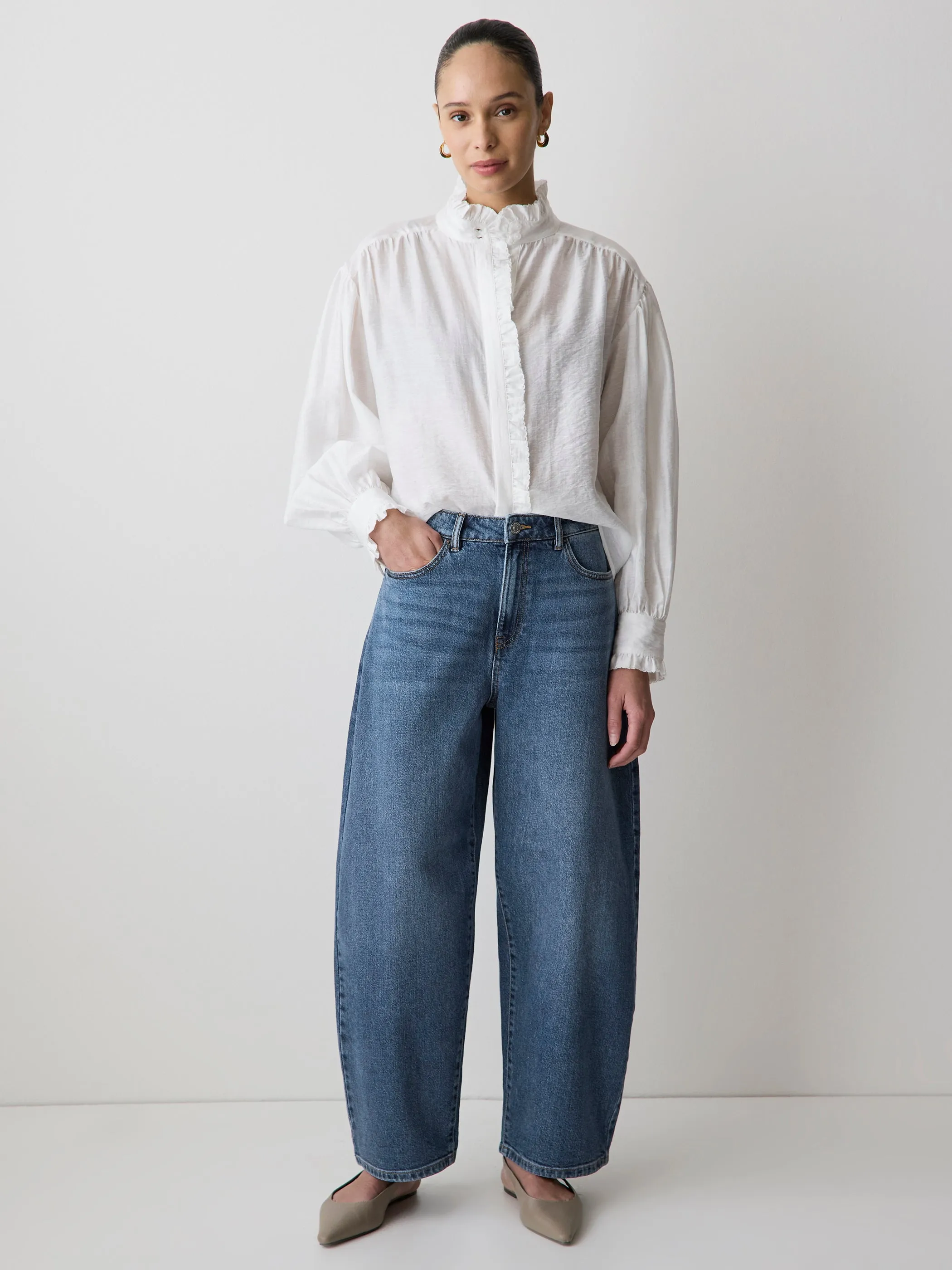 High-Rise Barrel Jeans sold by RW&CO. product image thumbnail 2