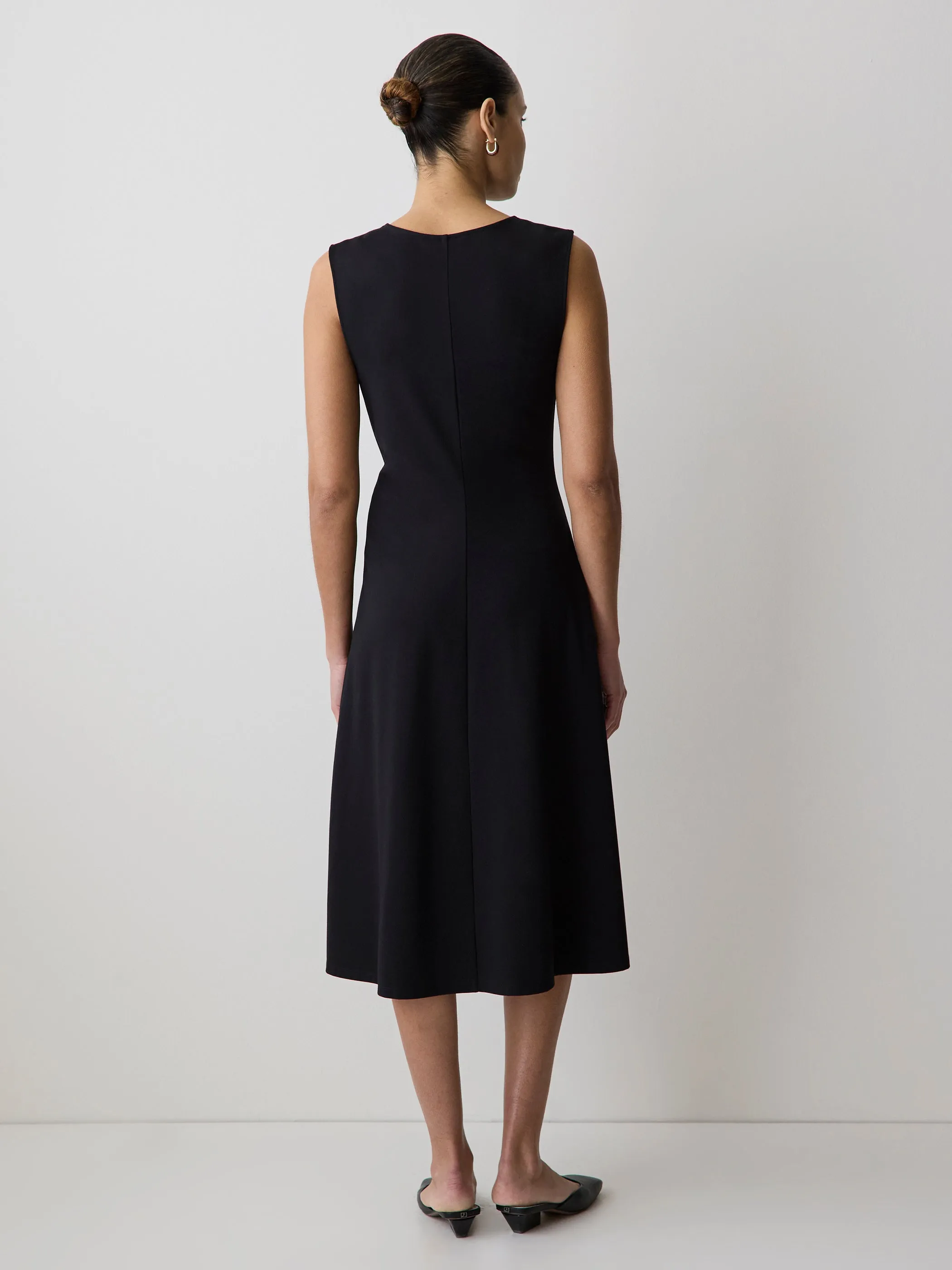 Sleeveless Crew-Neck Midi Dress with Knot Detail sold by RW&CO. product image thumbnail 3