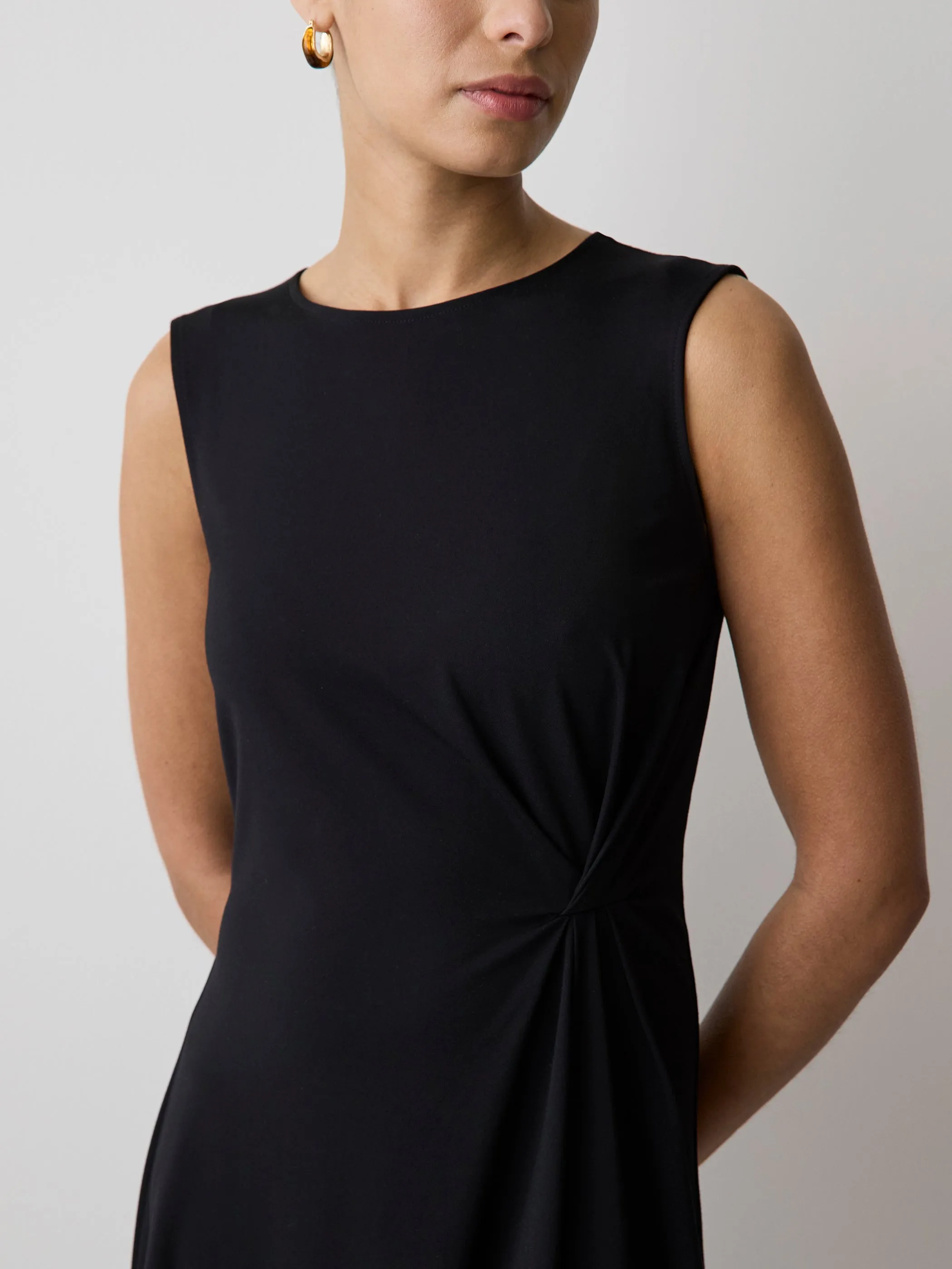 Sleeveless Crew-Neck Midi Dress with Knot Detail sold by RW&CO. product image thumbnail 4