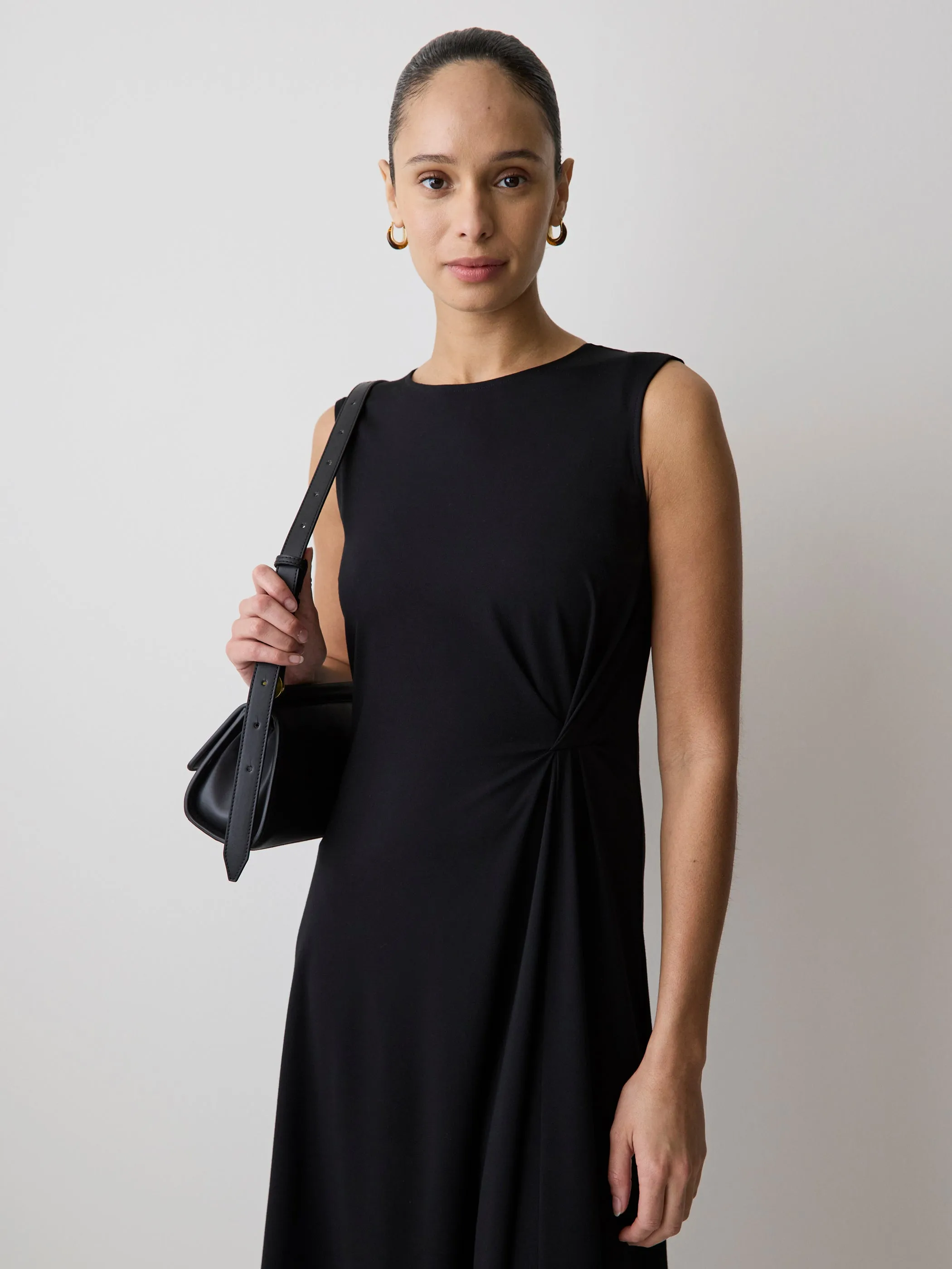 Sleeveless Crew-Neck Midi Dress with Knot Detail sold by RW&CO. product image thumbnail 2