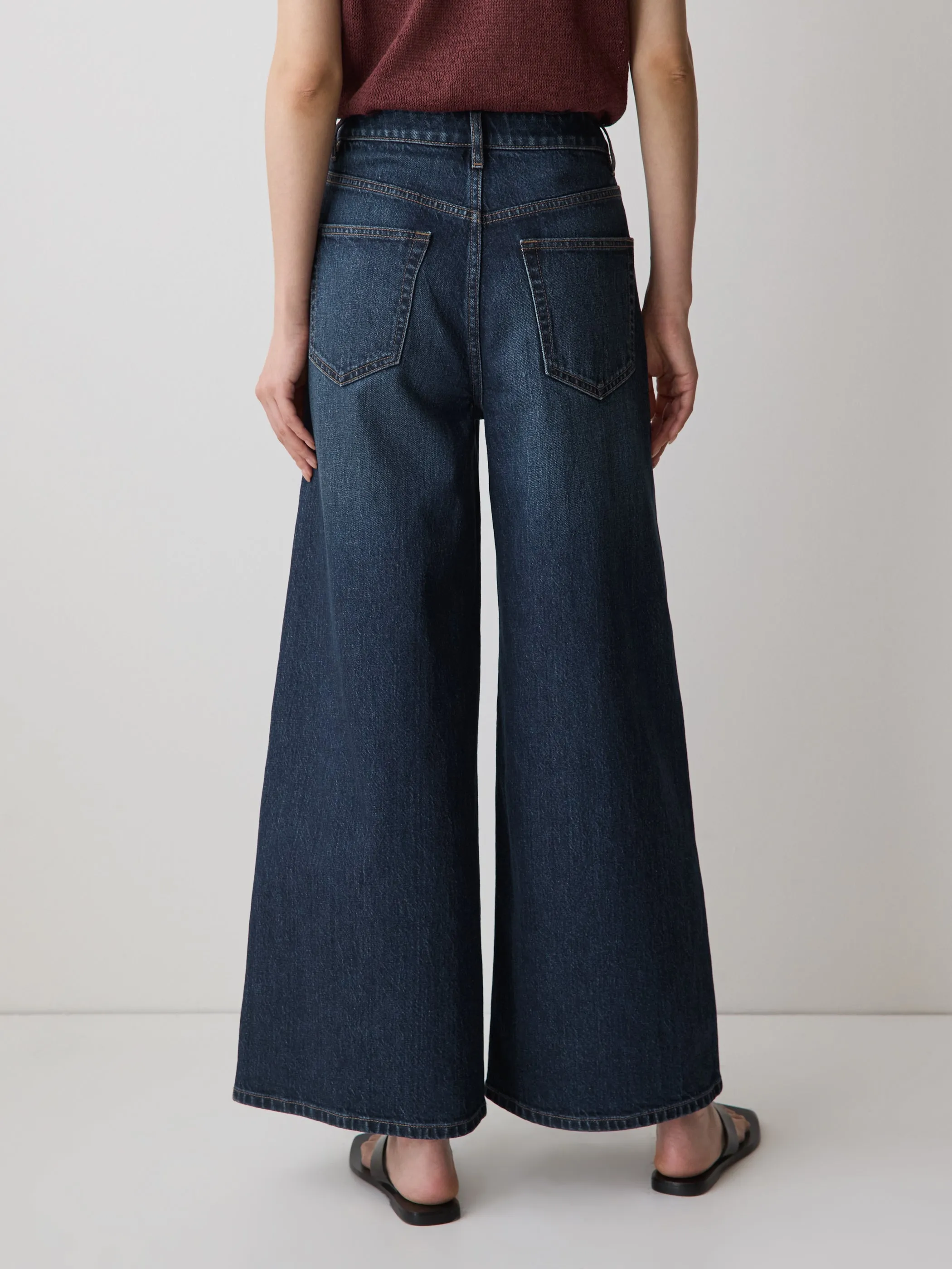 High-Rise Wide-Leg Cropped Jeans sold by RW&CO. product image thumbnail 3