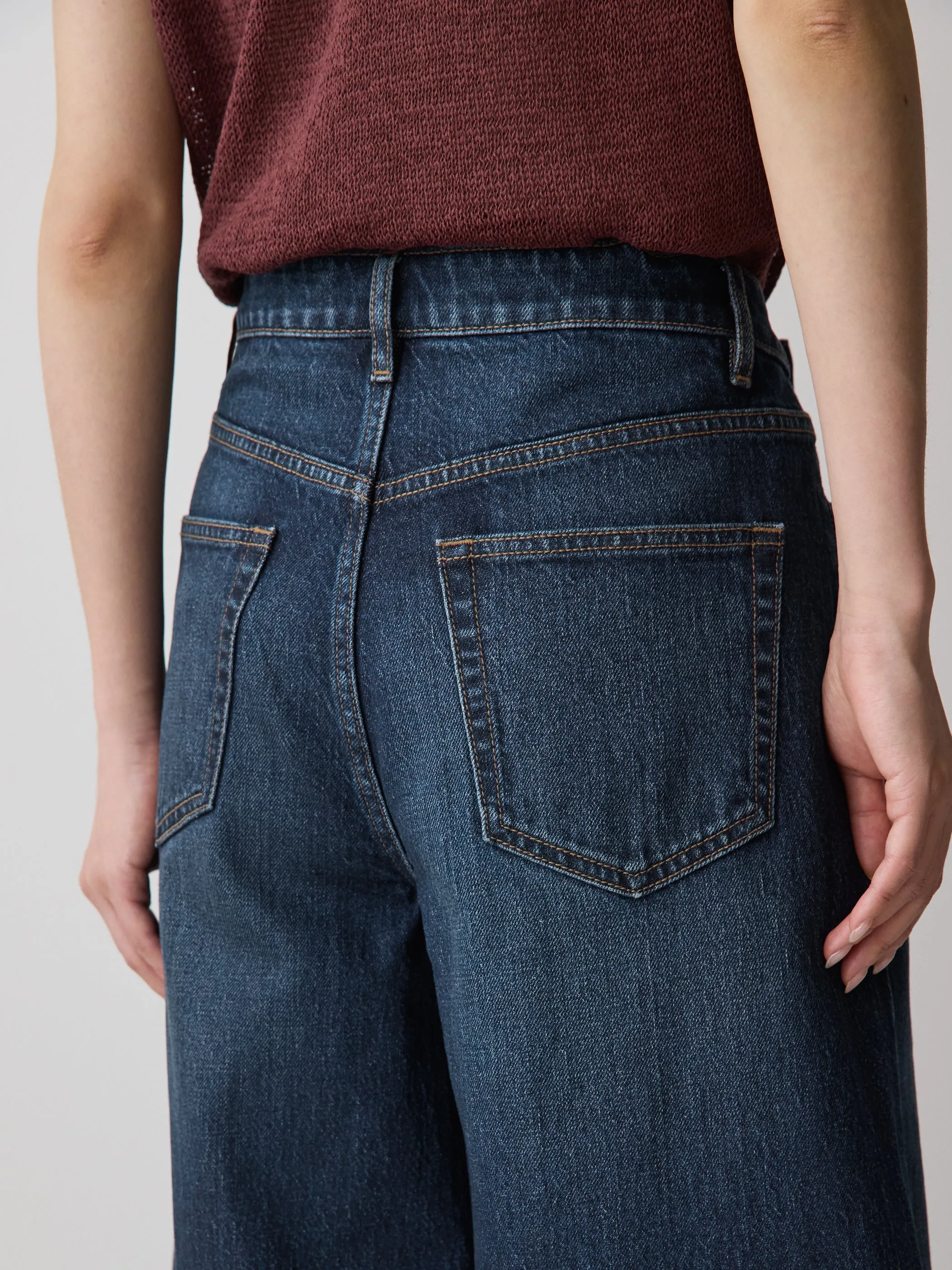 High-Rise Wide-Leg Cropped Jeans sold by RW&CO. product image thumbnail 4