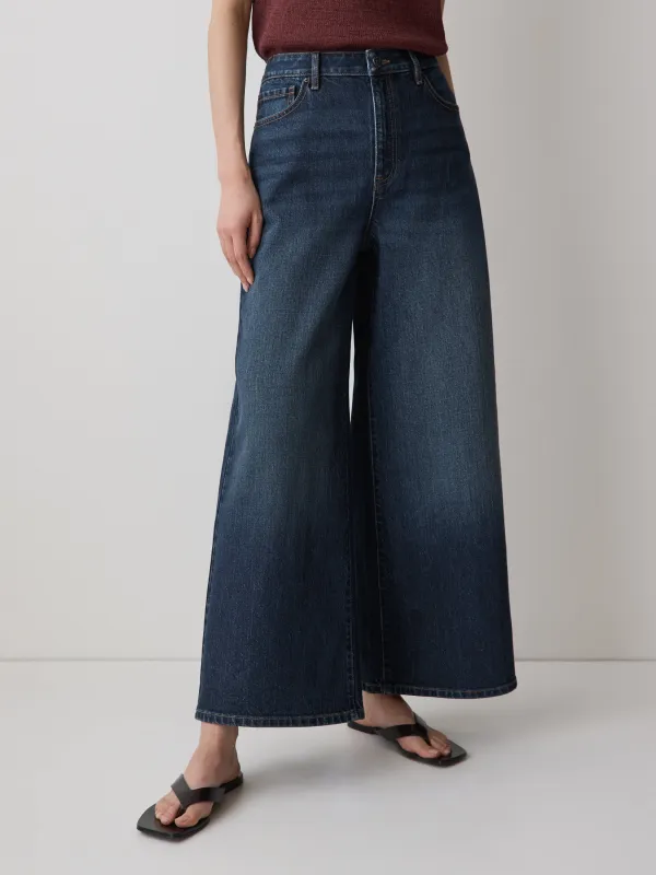 High-Rise Wide-Leg Cropped Jeans made by RW&CO.