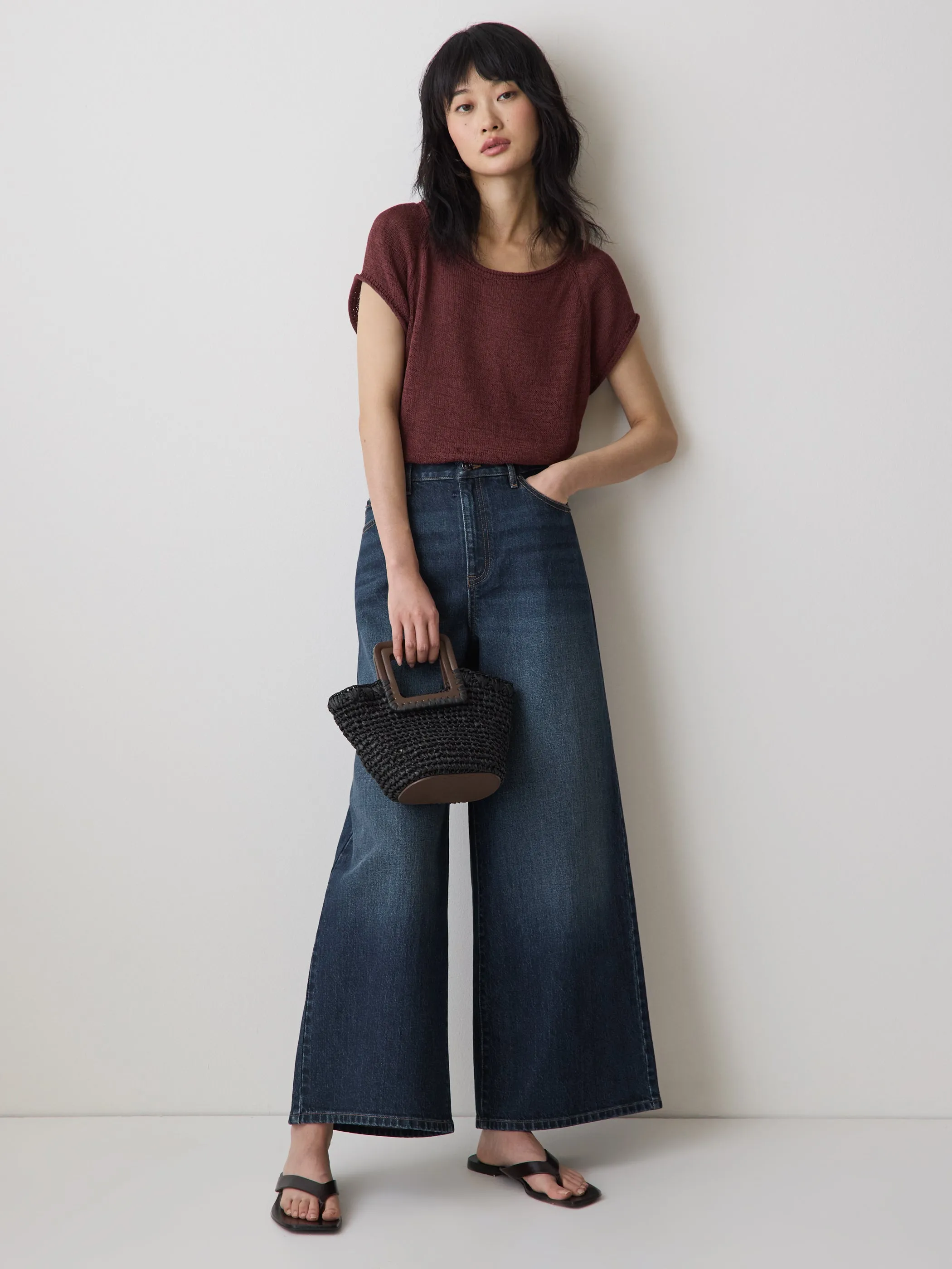 High-Rise Wide-Leg Cropped Jeans sold by RW&CO. product image thumbnail 2