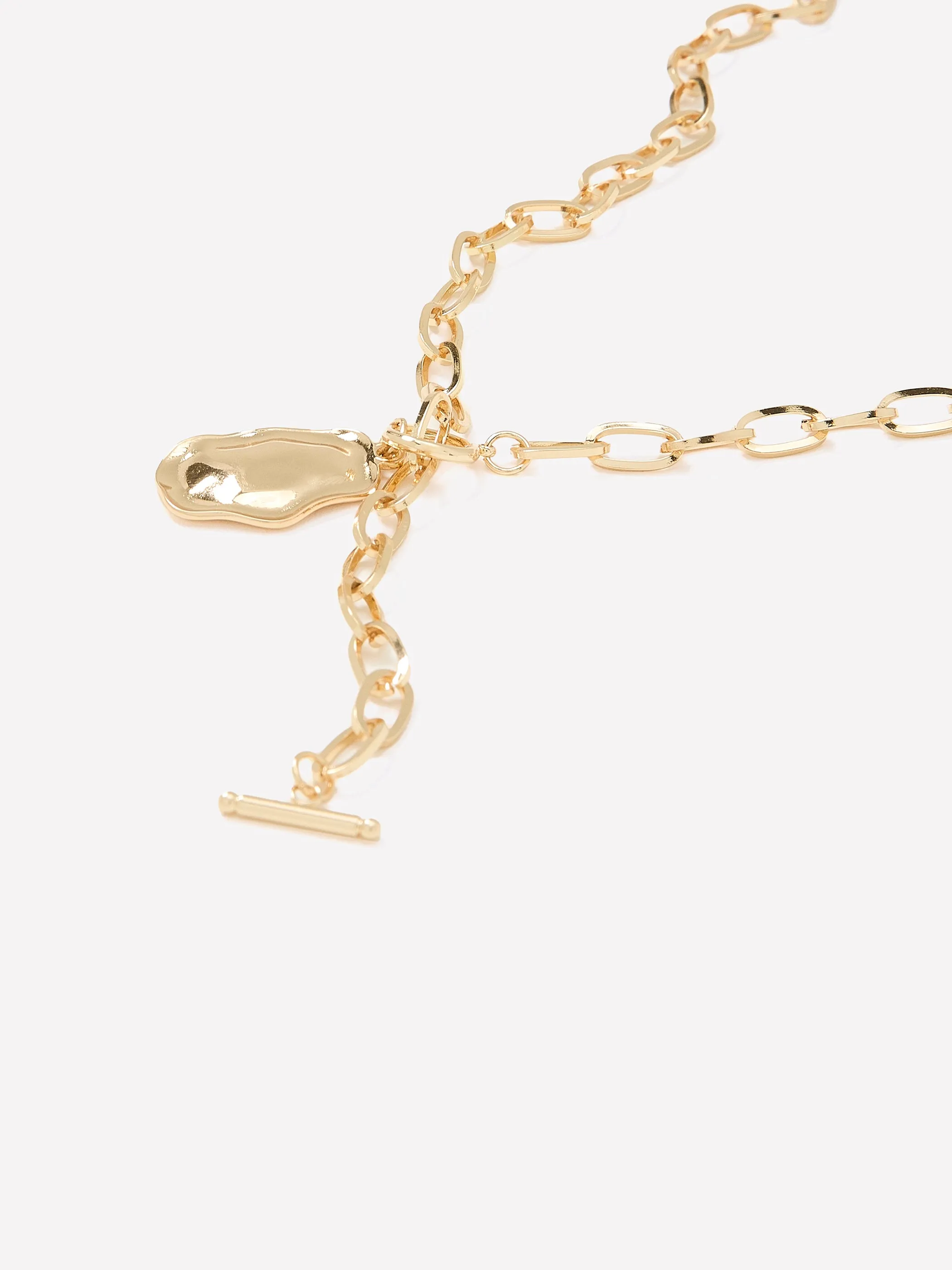 Stainless Steel Necklace with Organic Pendant sold by RW&CO. product image thumbnail 3