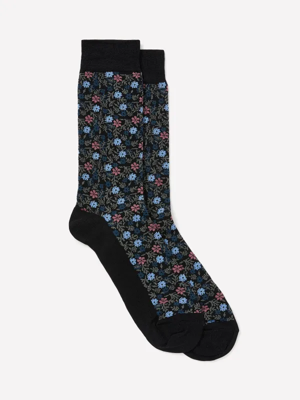 Dress Socks with Flowers made by RW&CO.