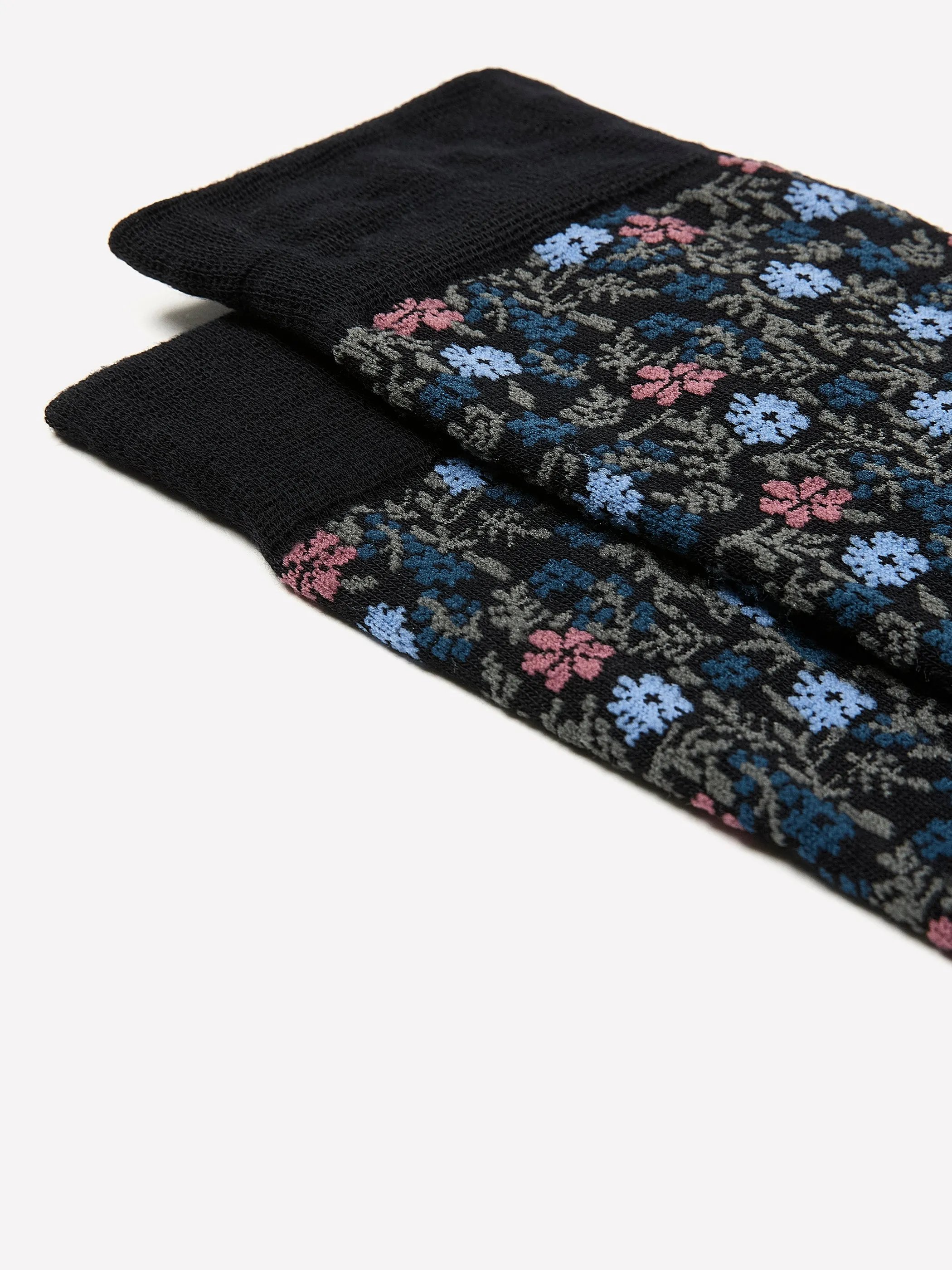 Dress Socks with Flowers sold by RW&CO. product image thumbnail 2