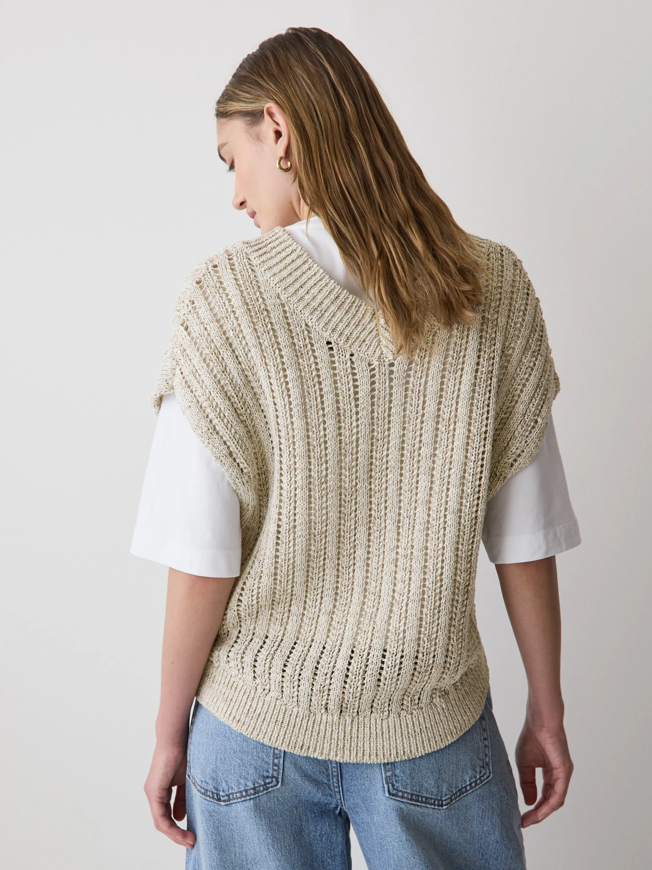 Sleeveless V-Neck Sweater Vest sold by RW&CO. product image thumbnail 3