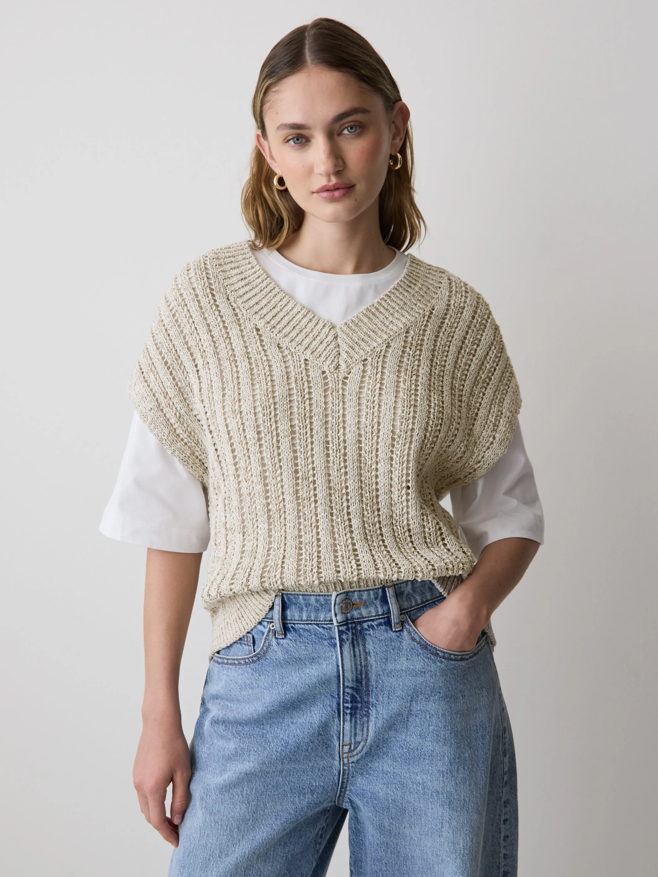 Sleeveless V-Neck Sweater Vest sold by RW&CO.