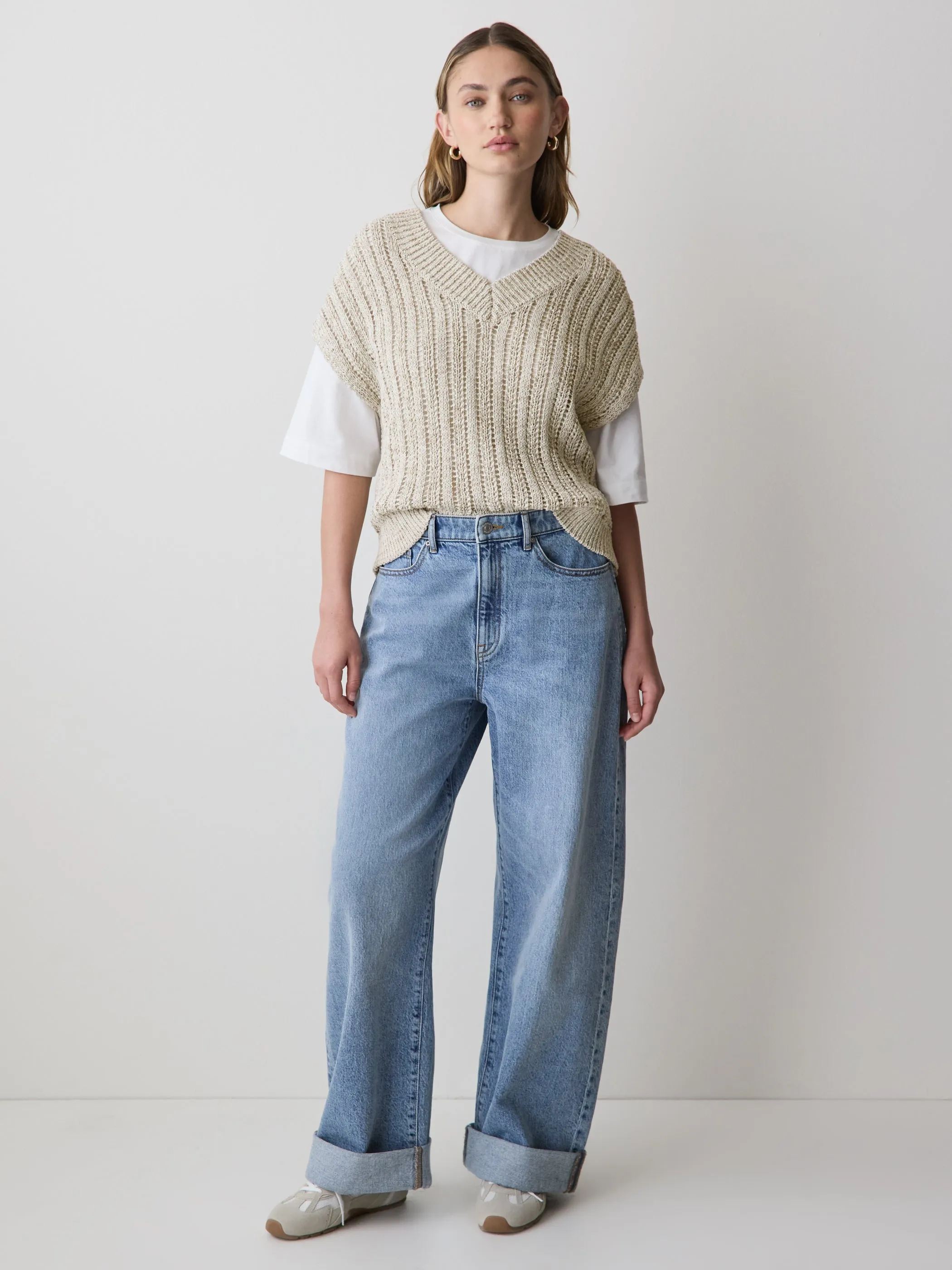 Sleeveless V-Neck Sweater Vest sold by RW&CO. product image thumbnail 2