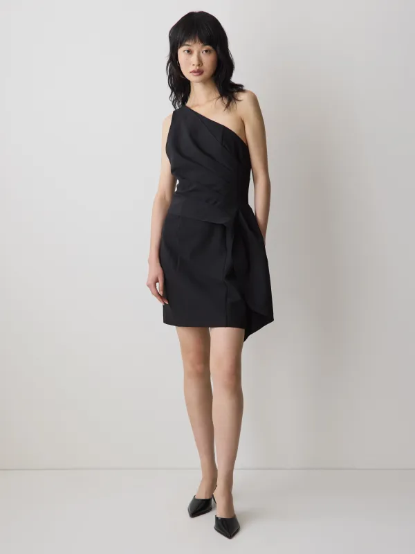 One-Shoulder Draped Mini Cocktail Dress made by RW&CO.
