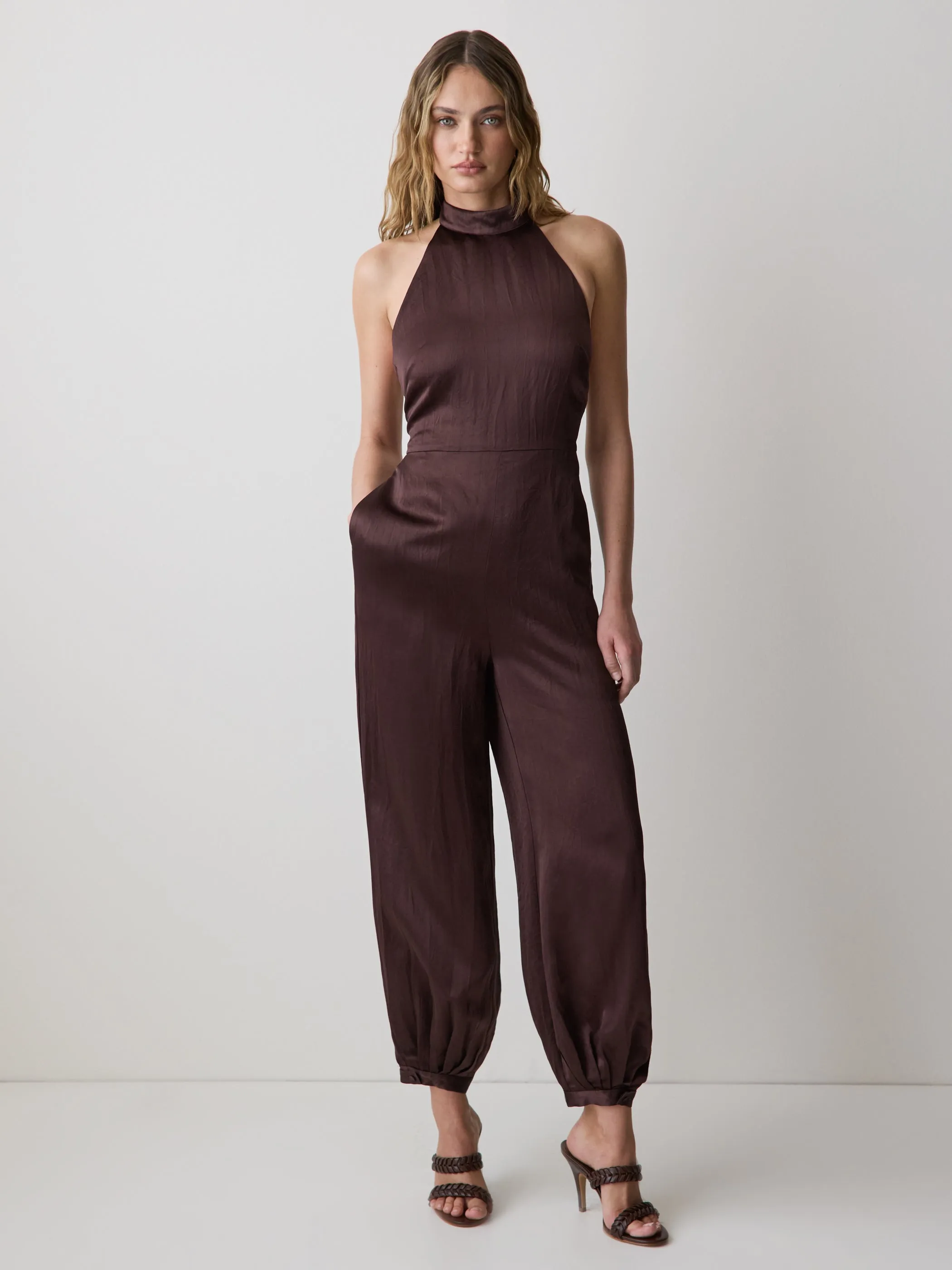 Sleeveless Wide-Leg Jumpsuit with Open Back sold by RW&CO.