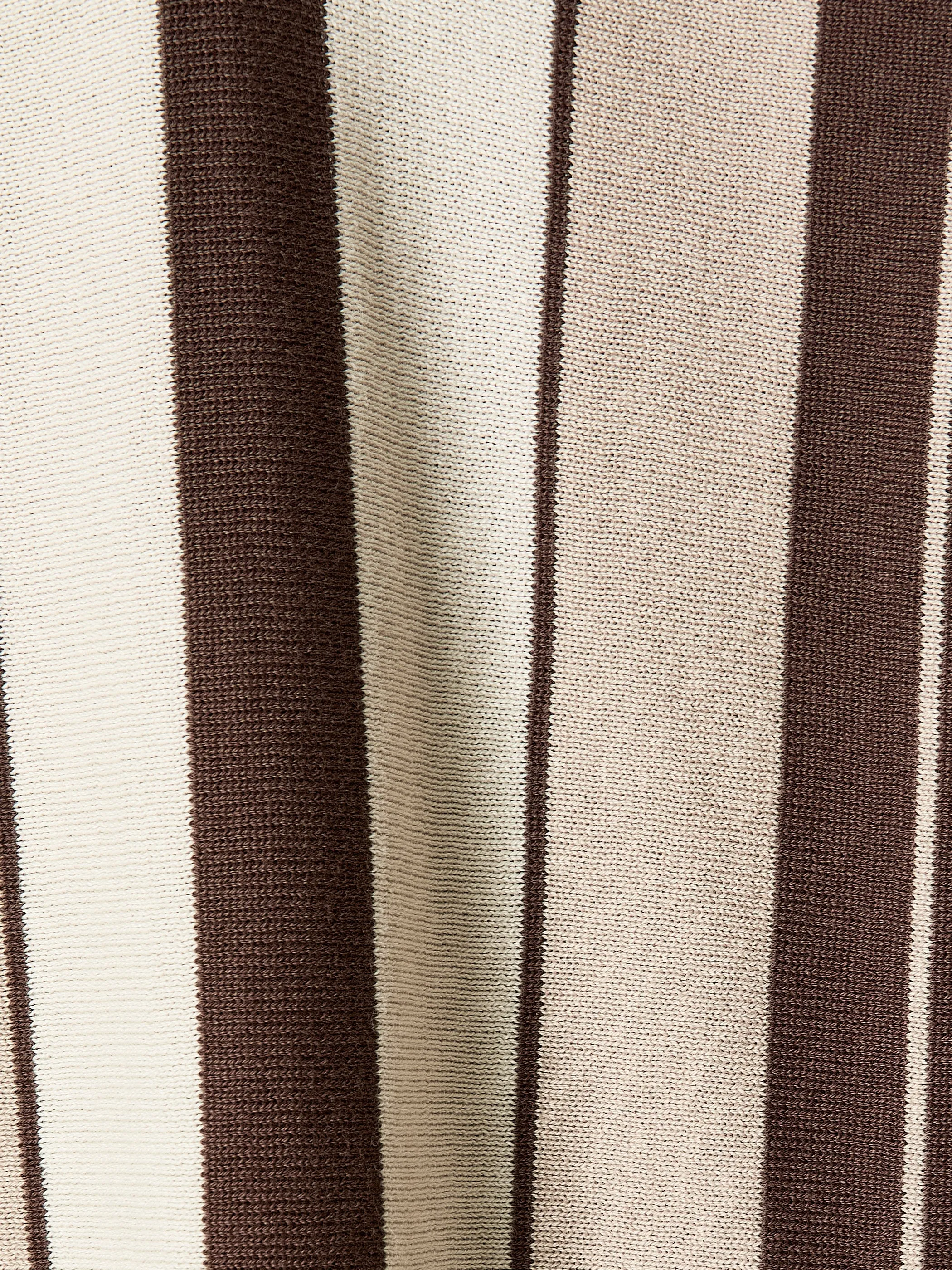 Striped Short-Sleeve Sweater with Johnny Collar sold by RW&CO. product image thumbnail 5