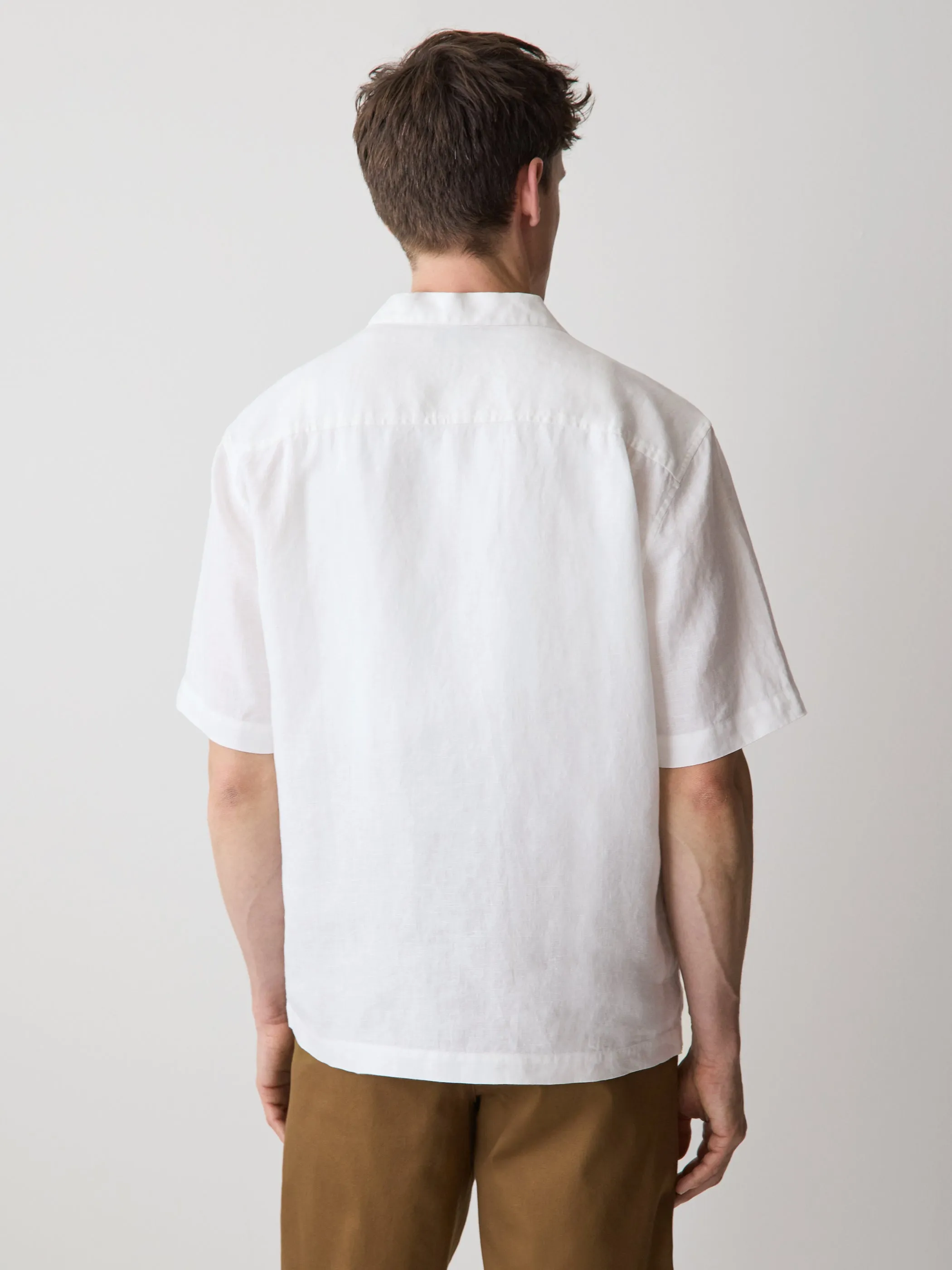 Short-Sleeve Linen Shirt with Camp Collar sold by RW&CO. product image thumbnail 3