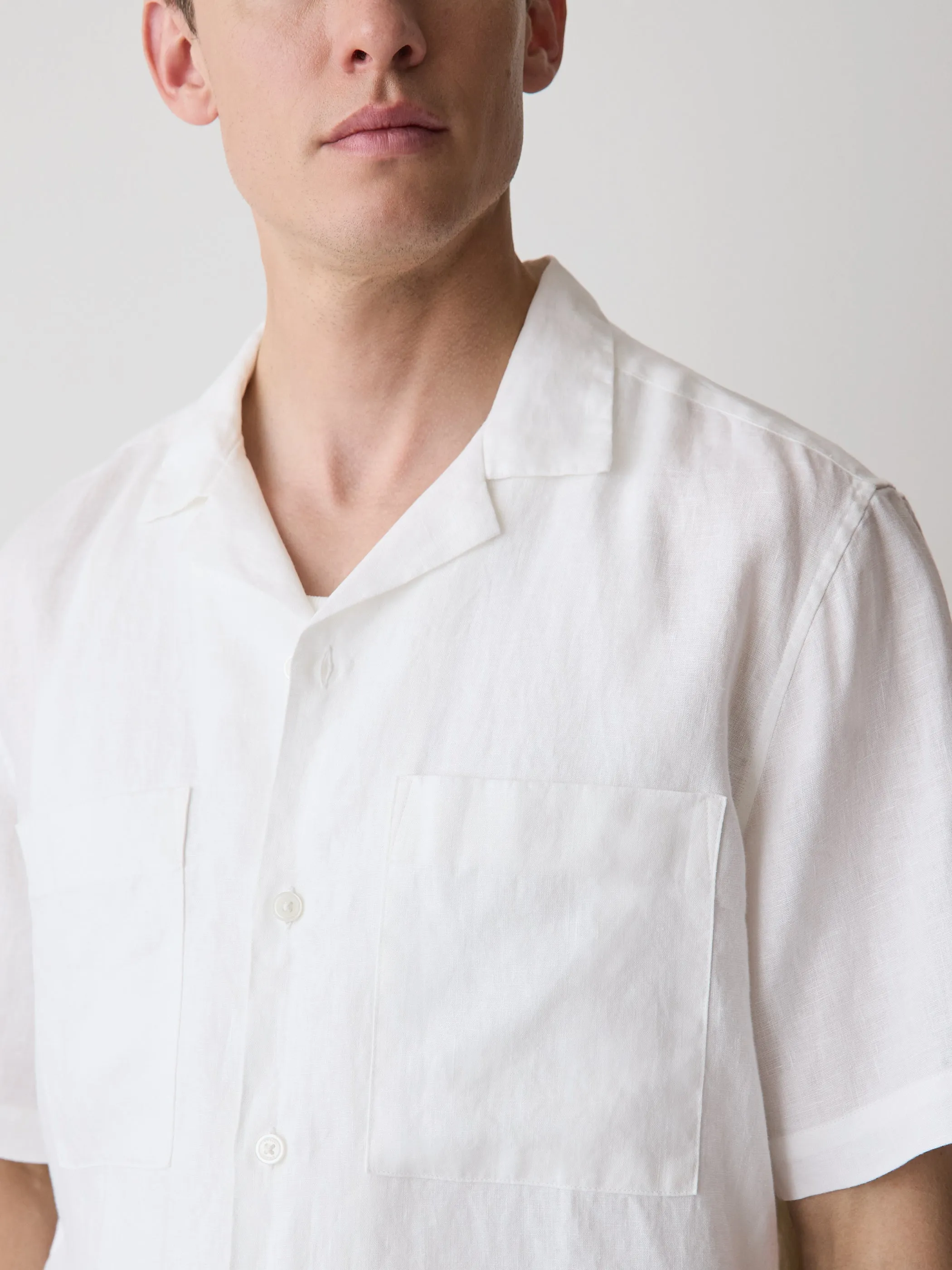 Short-Sleeve Linen Shirt with Camp Collar sold by RW&CO. product image thumbnail 4