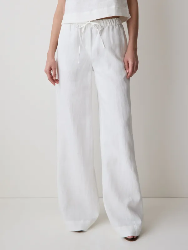 Linen Mid-Rise Wide-Leg Pant made by RW&CO.