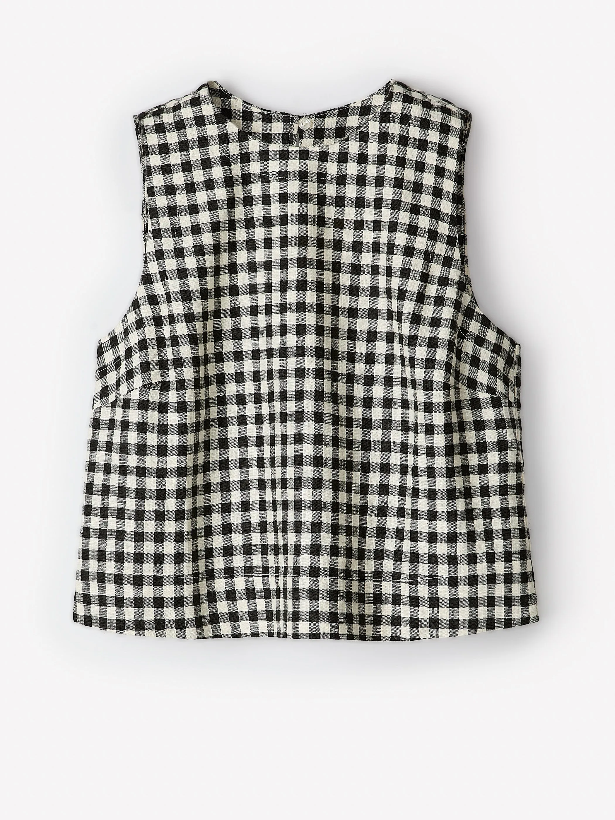 Sleeveless Crew-Neck Linen-Blend Blouse sold by RW&CO. product image thumbnail 5