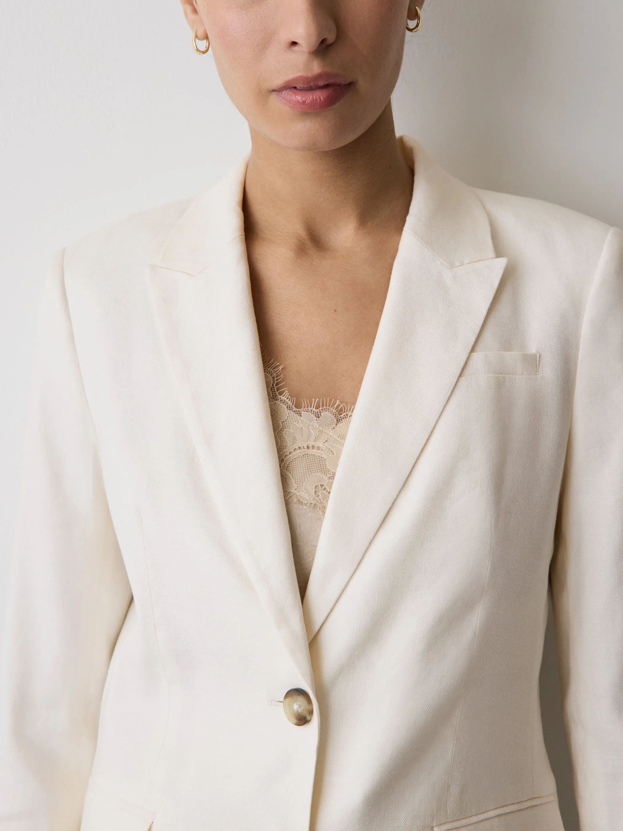 Linen-Blend Blazer sold by RW&CO. product image thumbnail 4